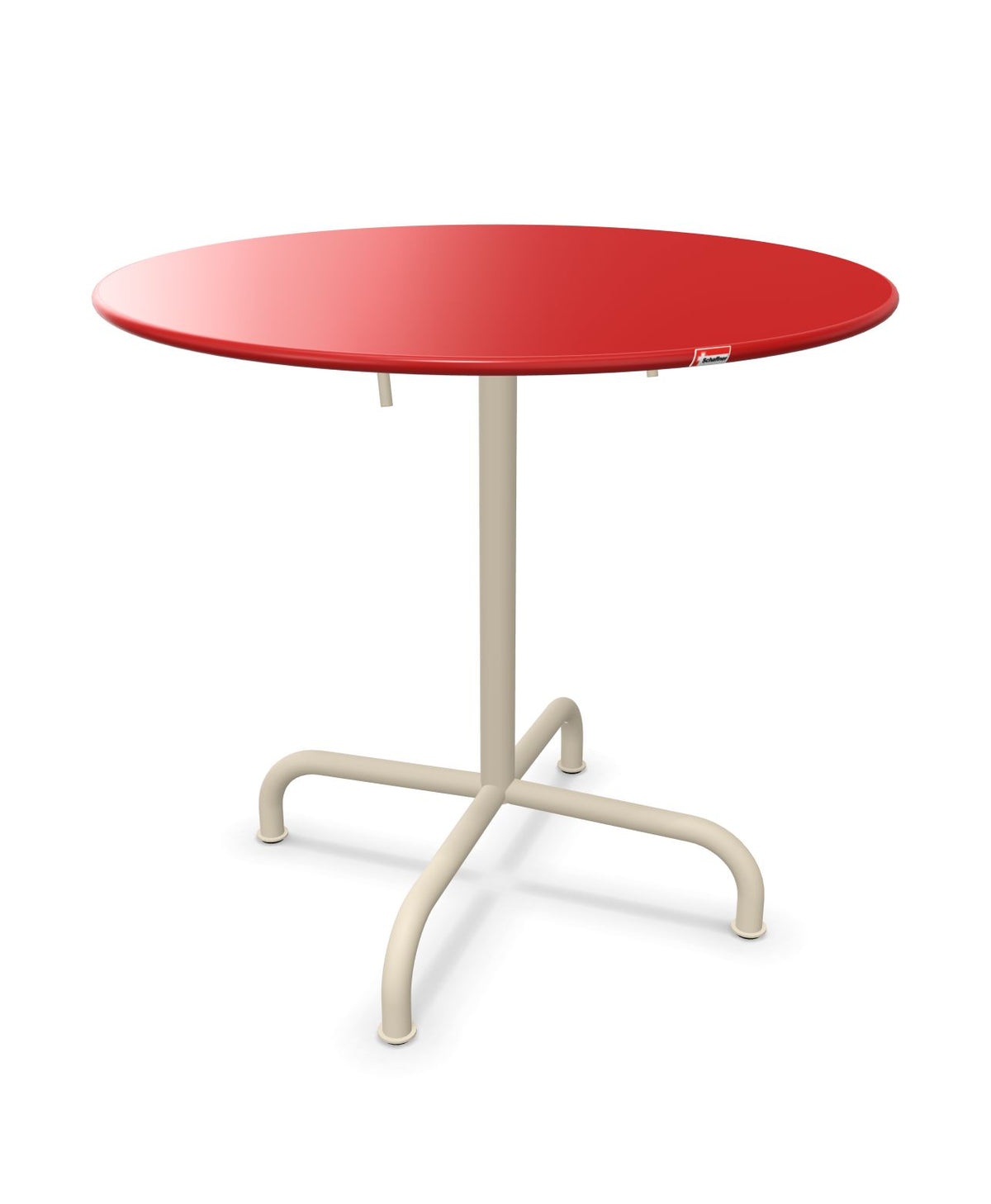 Schaffner Rigi Table repas rabattable ronde Ø80cm Rouge 30 Sable Pastel 15