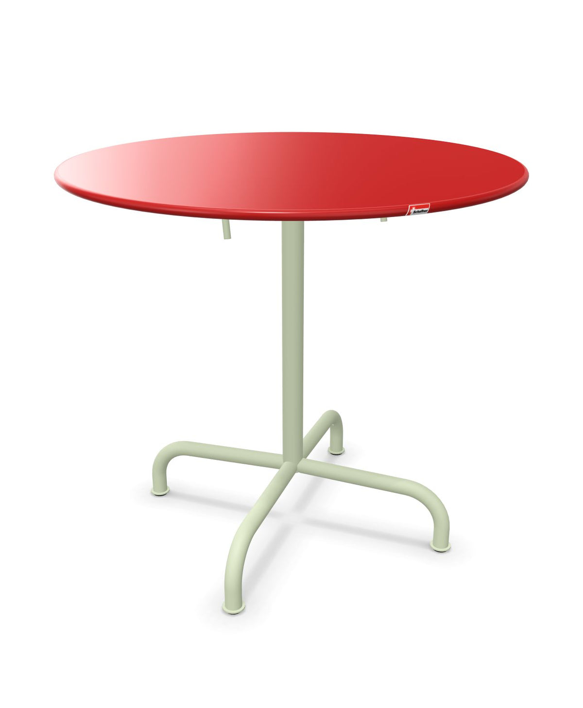 Schaffner Rigi Table repas rabattable ronde Ø80cm Rouge 30 Vert Pastel 64