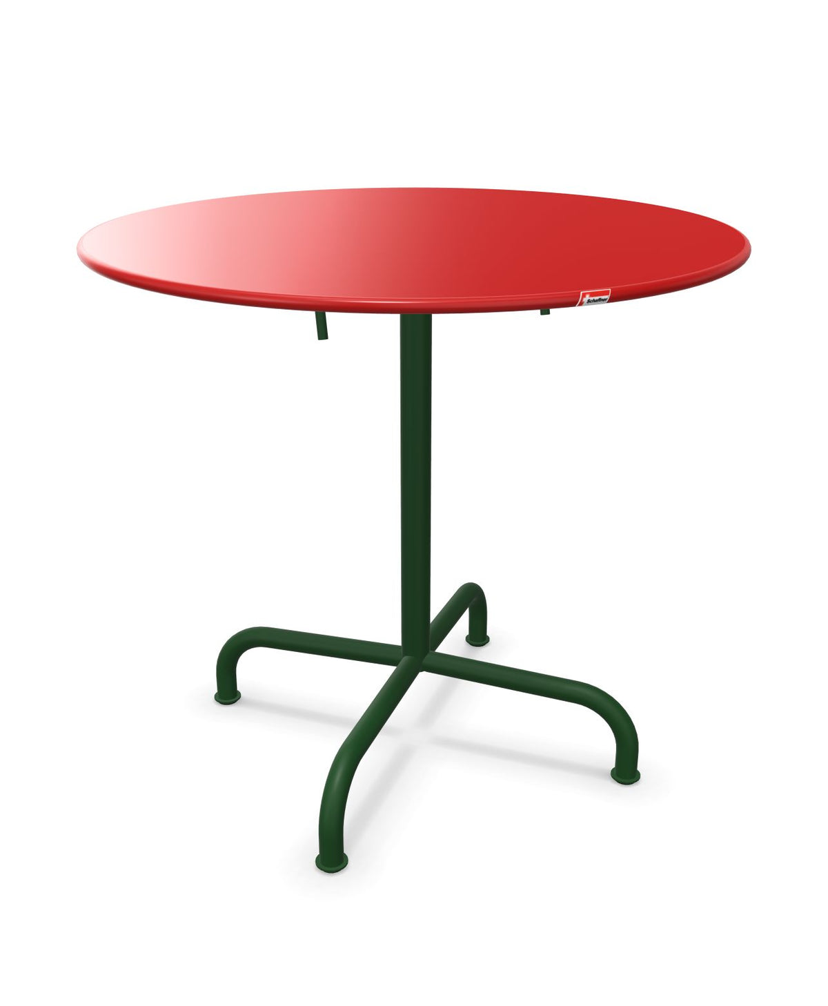 Schaffner Rigi Table repas rabattable ronde Ø80cm Rouge 30 Vert Sapin 66