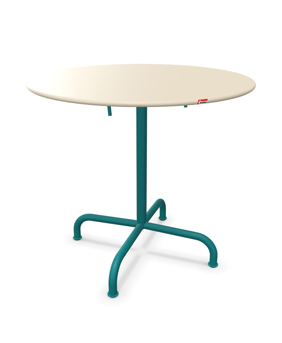 Schaffner Rigi Table repas rabattable ronde Ø80cm Sable Pastel 15 Bleu Kali 56