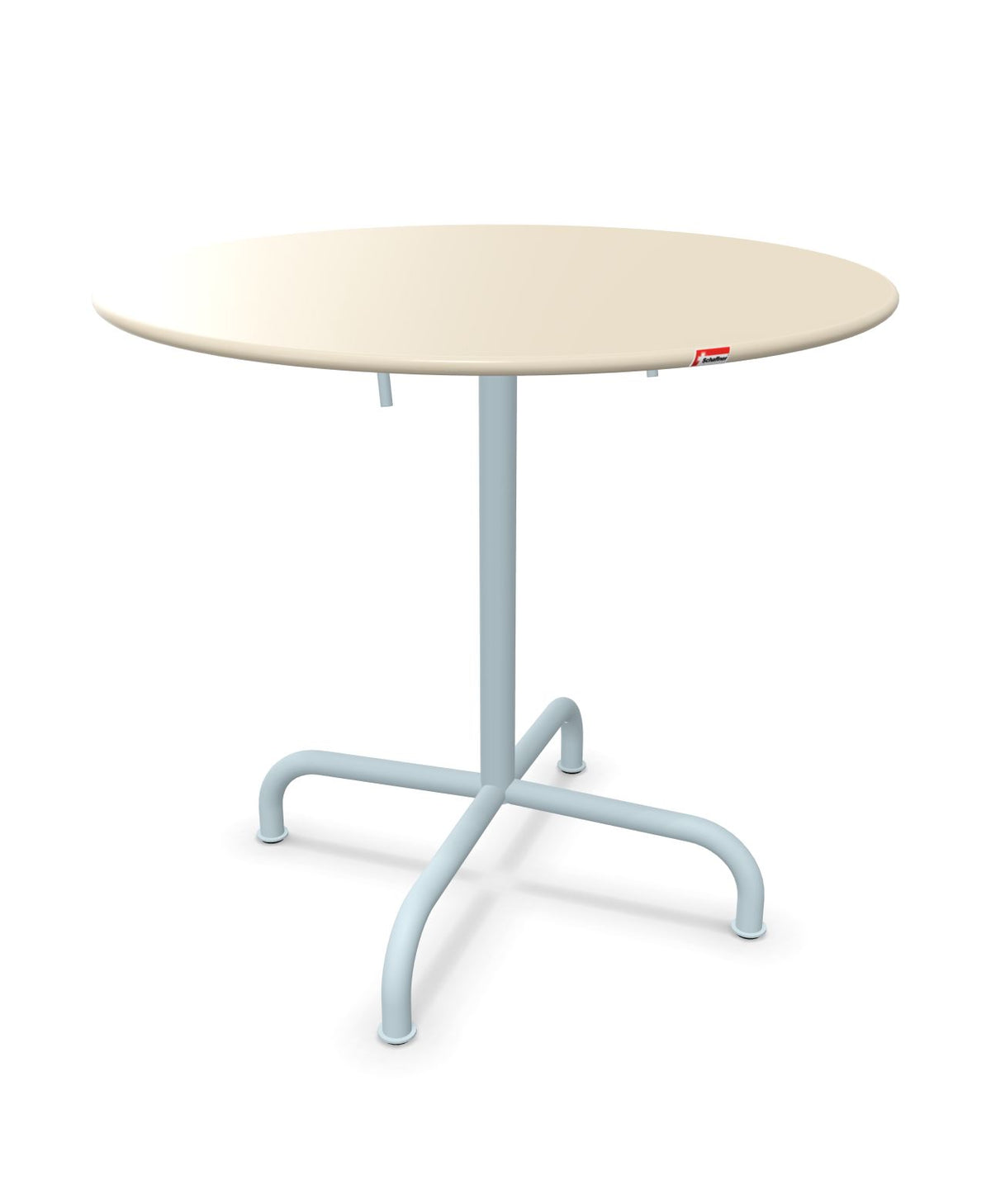 Schaffner Rigi Table repas rabattable ronde Ø80cm Sable Pastel 15 Bleu Pastel 51