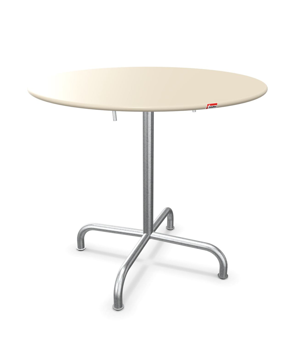Schaffner Rigi Table repas rabattable ronde Ø80cm Sable Pastel 15 Galvanisé à chaud 02