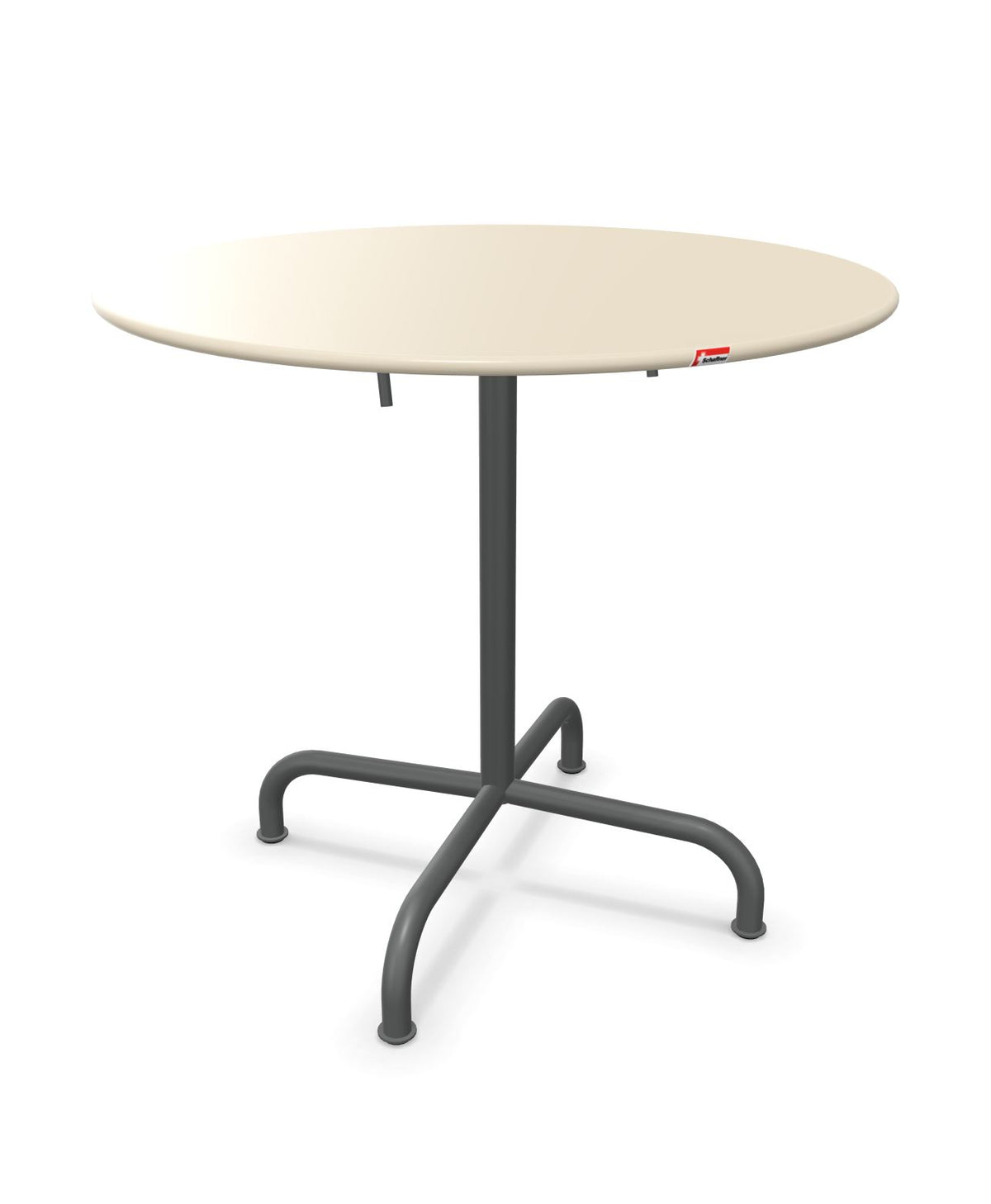 Schaffner Rigi Table repas rabattable ronde Ø80cm Sable Pastel 15 Graphite 73