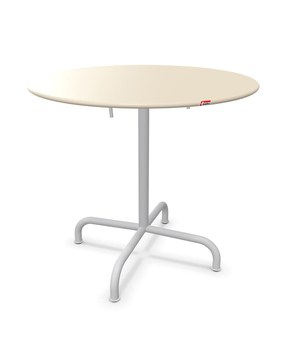 Schaffner Rigi Table repas rabattable ronde Ø80cm Sable Pastel 15 Gris Argent 78
