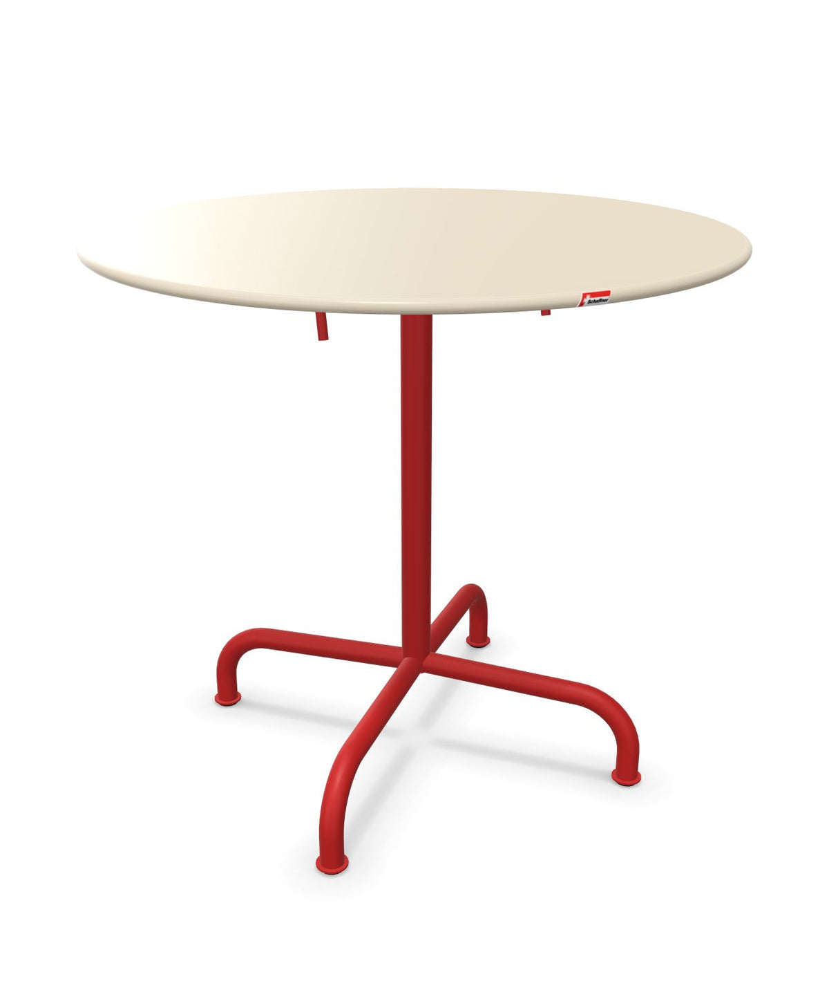 Schaffner Rigi Table repas rabattable ronde Ø80cm Sable Pastel 15 Rouge 30