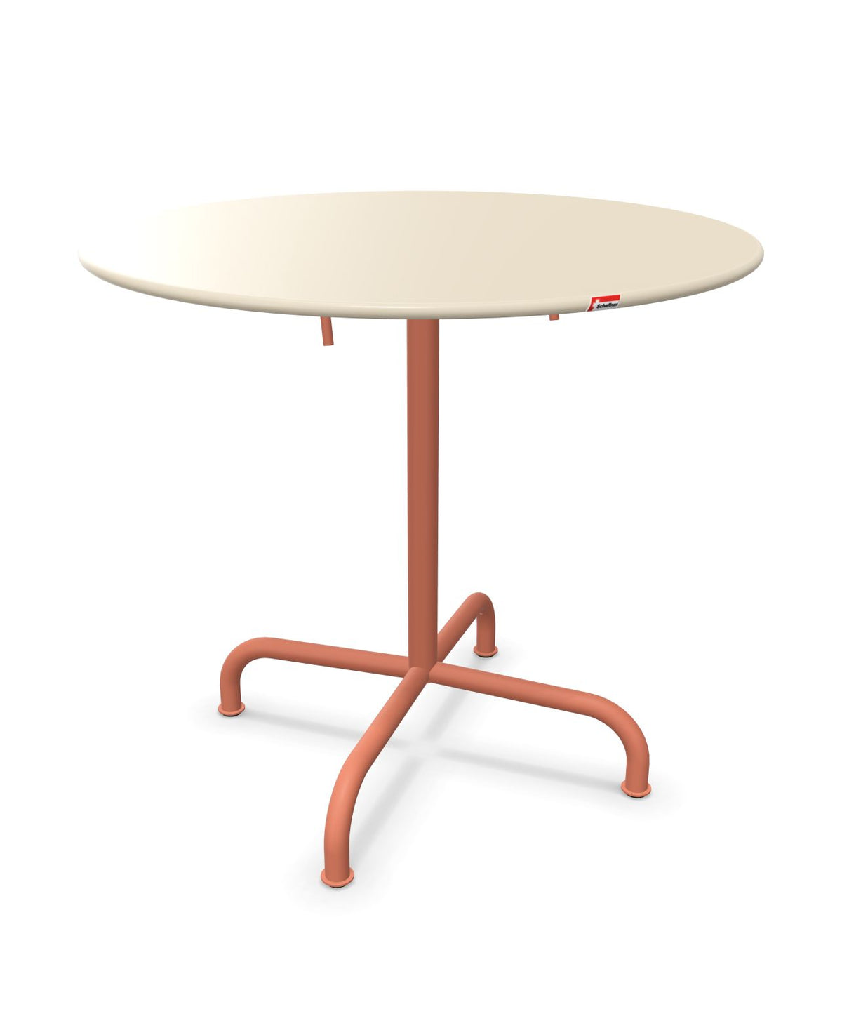 Schaffner Rigi Table repas rabattable ronde Ø80cm Sable Pastel 15 Terracotta 84