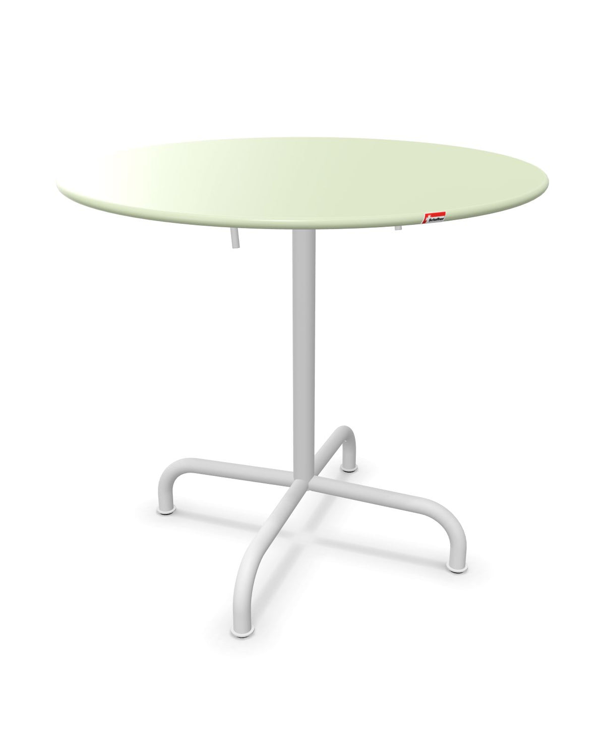Schaffner Rigi Table repas rabattable ronde Ø80cm Vert Pastel 64 Blanc 90