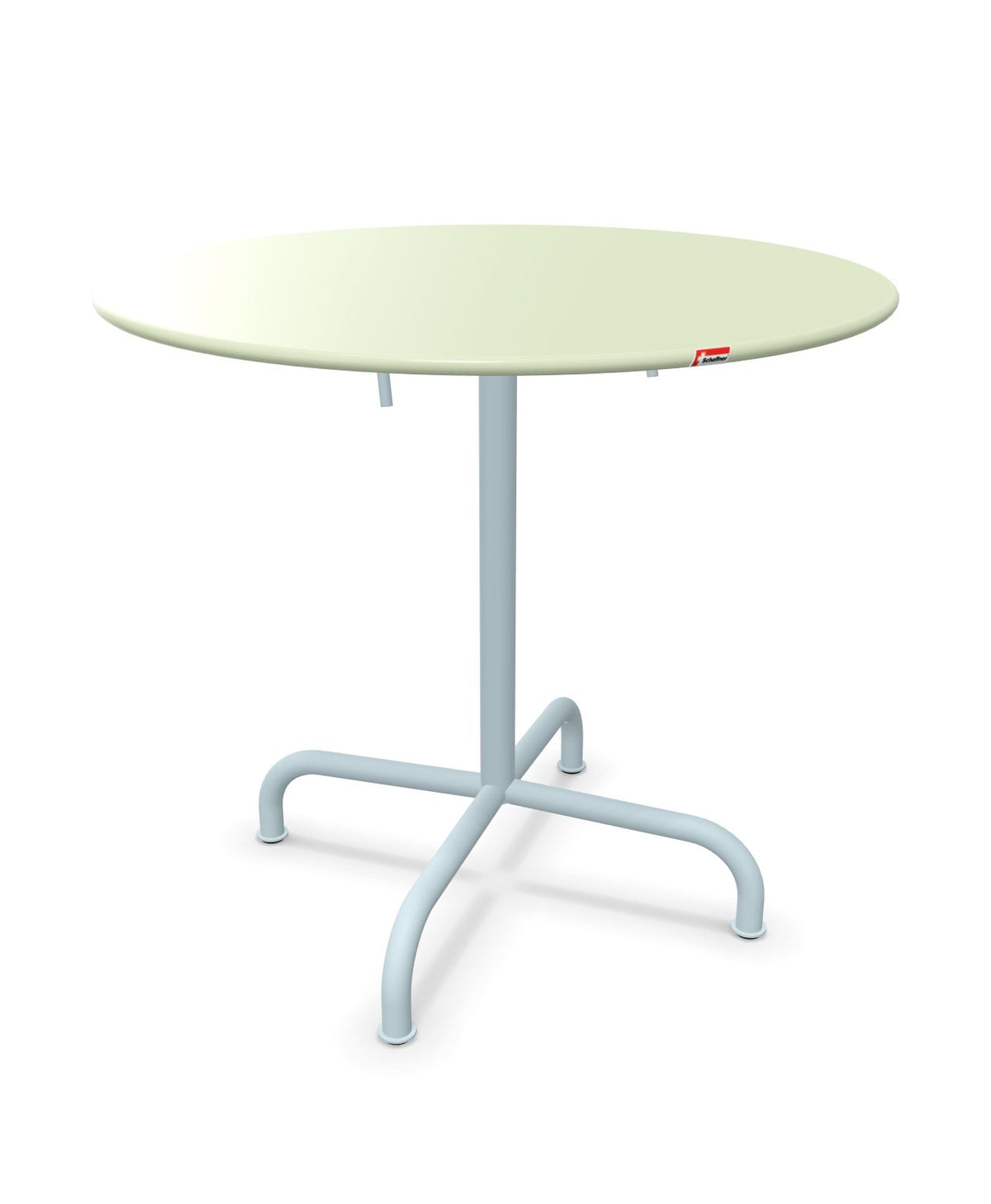 Schaffner Rigi Table repas rabattable ronde Ø80cm Vert Pastel 64 Bleu Pastel 51
