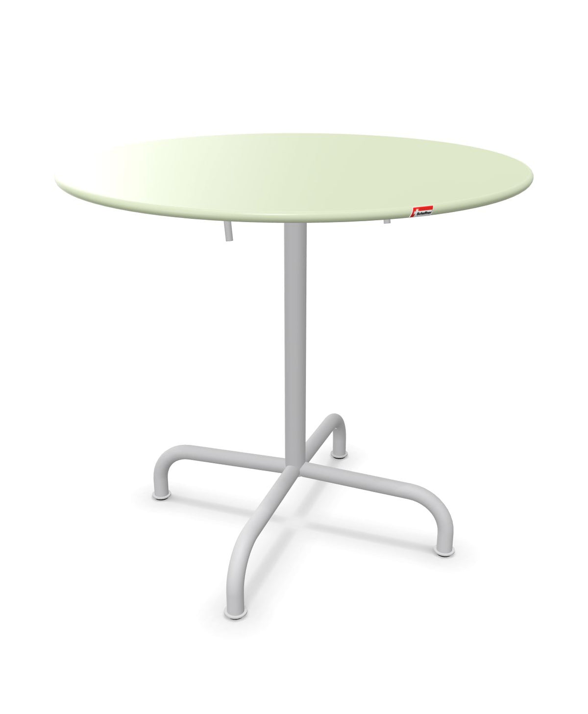 Schaffner Rigi Table repas rabattable ronde Ø80cm Vert Pastel 64 Gris Argent 78