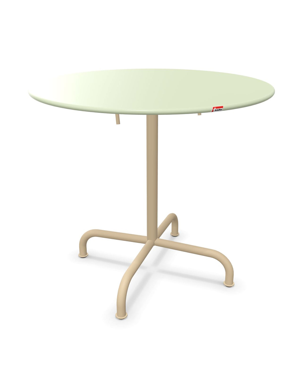 Schaffner Rigi Table repas rabattable ronde Ø80cm Vert Pastel 64 Marron Pastel 83
