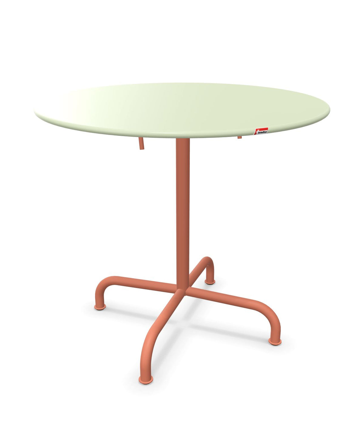 Schaffner Rigi Table repas rabattable ronde Ø80cm Vert Pastel 64 Terracotta 84