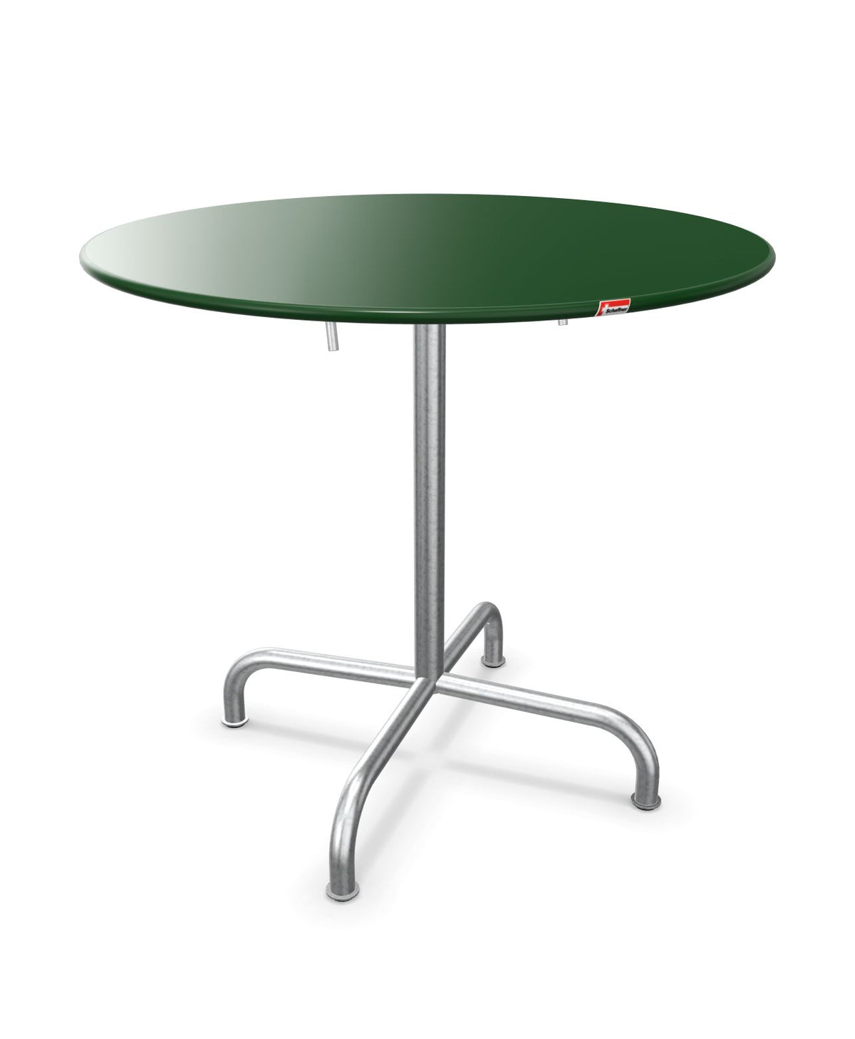 Schaffner Rigi Table repas rabattable ronde Ø80cm Vert Sapin 66 Galvanisé à chaud 02