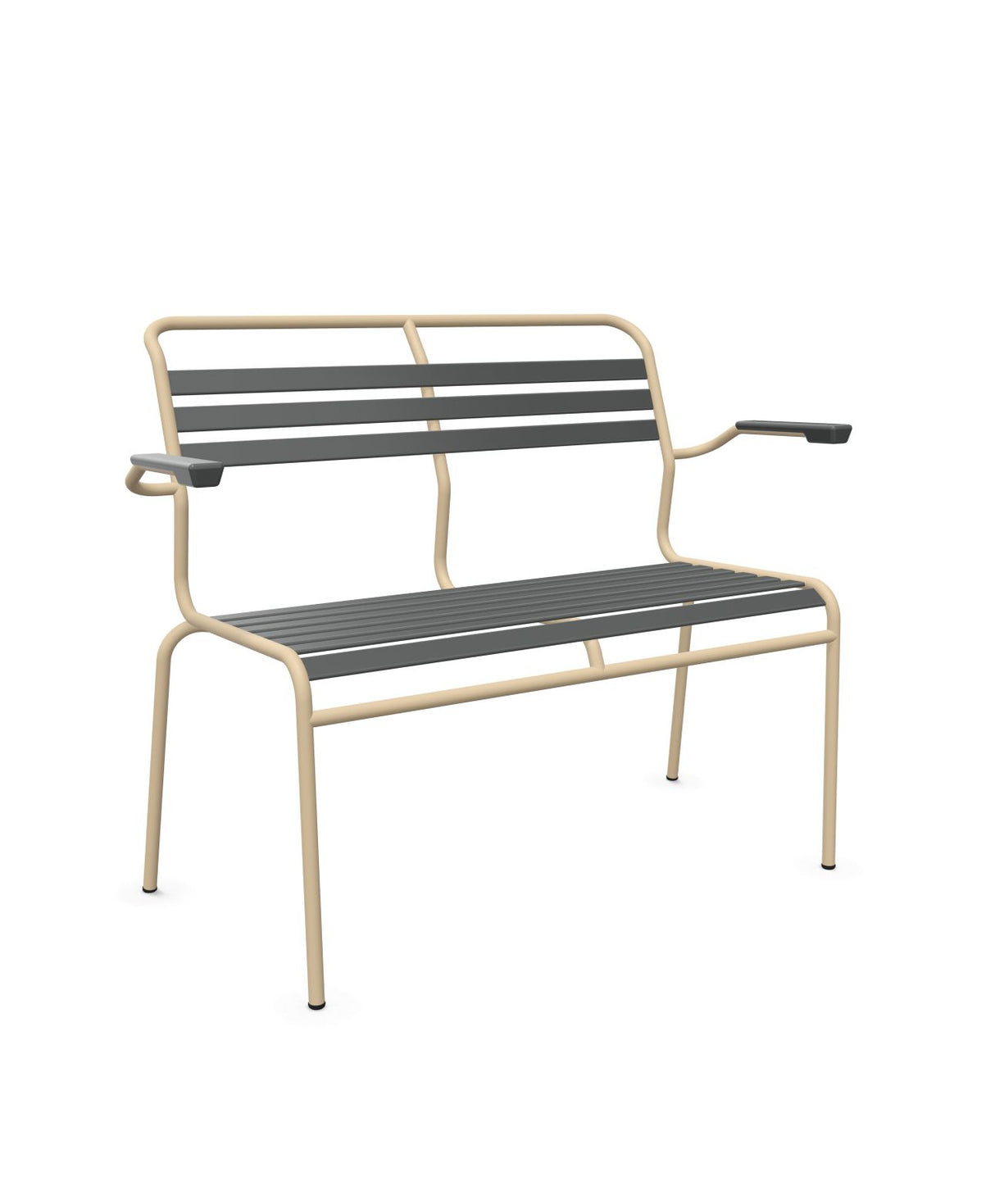 Schaffner Säntis Banc à lattes 2 places avec accoudoirs