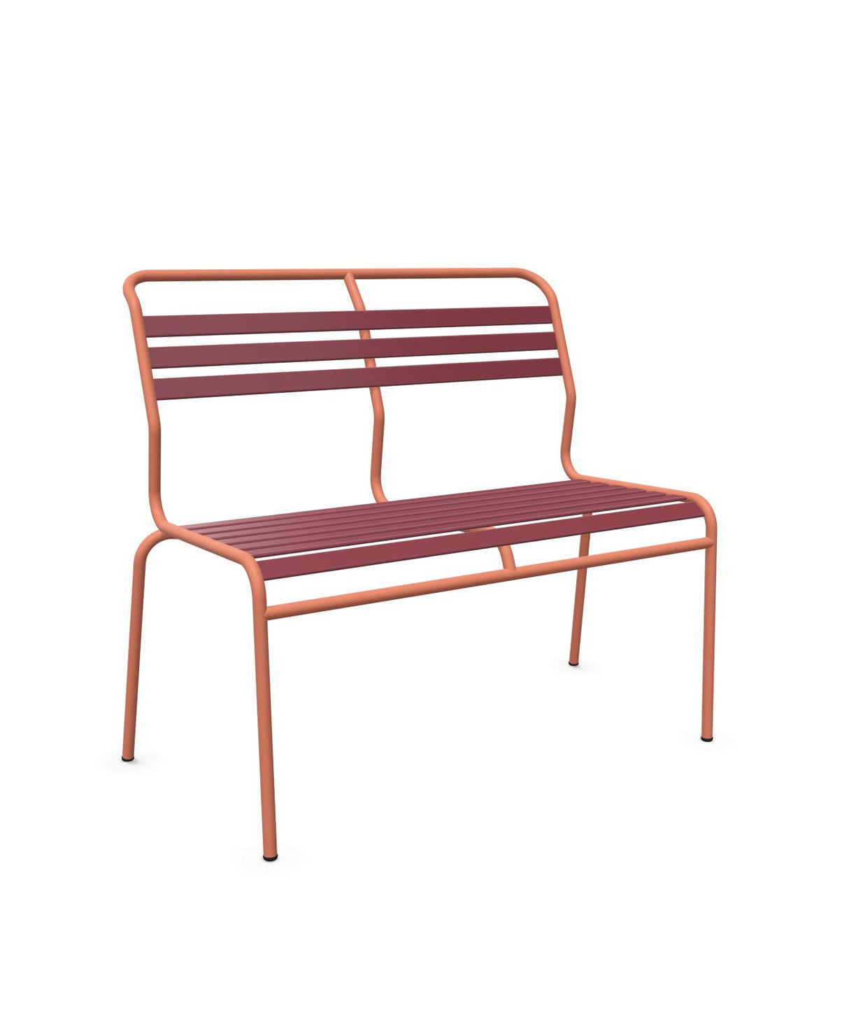 Schaffner Säntis Banc à lattes 2 places sans accoudoirs Bordeaux 38 Terracotta 84