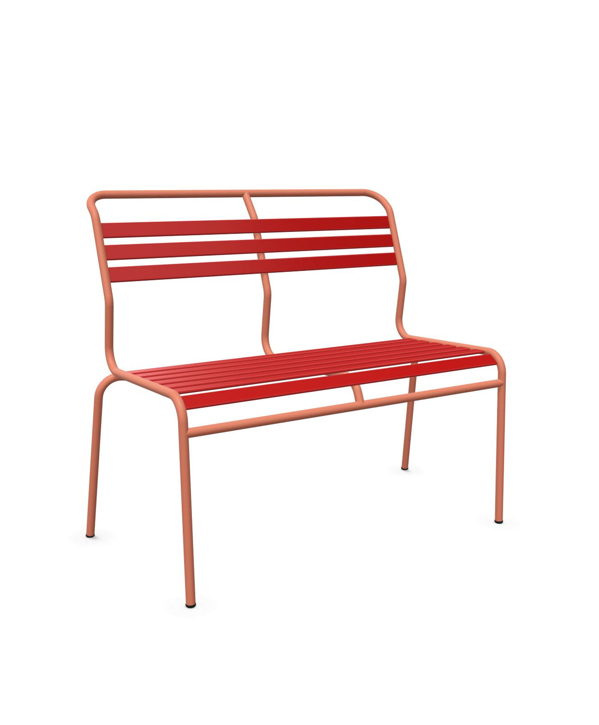 Schaffner Säntis Banc à lattes 2 places sans accoudoirs Rouge 30 Terracotta 84