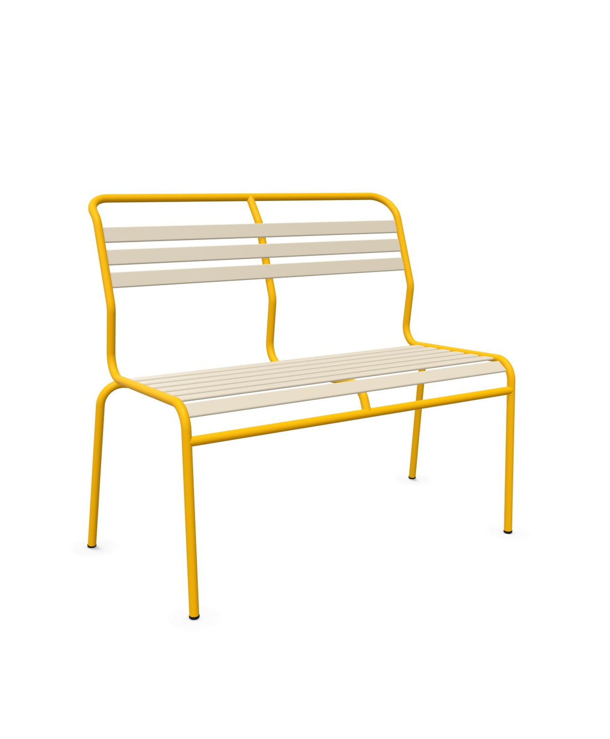 Schaffner Säntis Banc à lattes 2 places sans accoudoirs Sable Pastel 15 Jaune 11