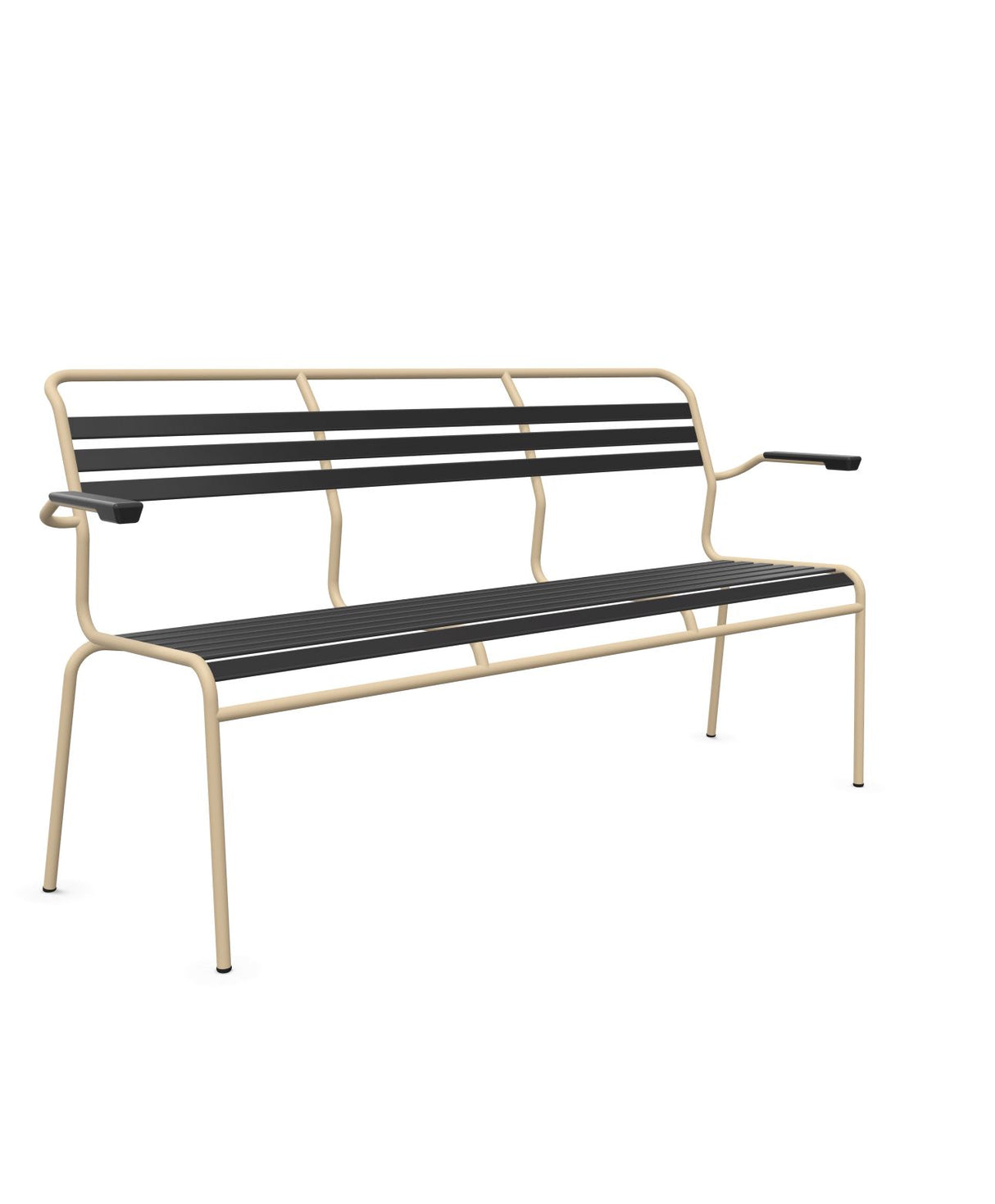 Schaffner Säntis Banc à lattes 3 places avec accoudoirs