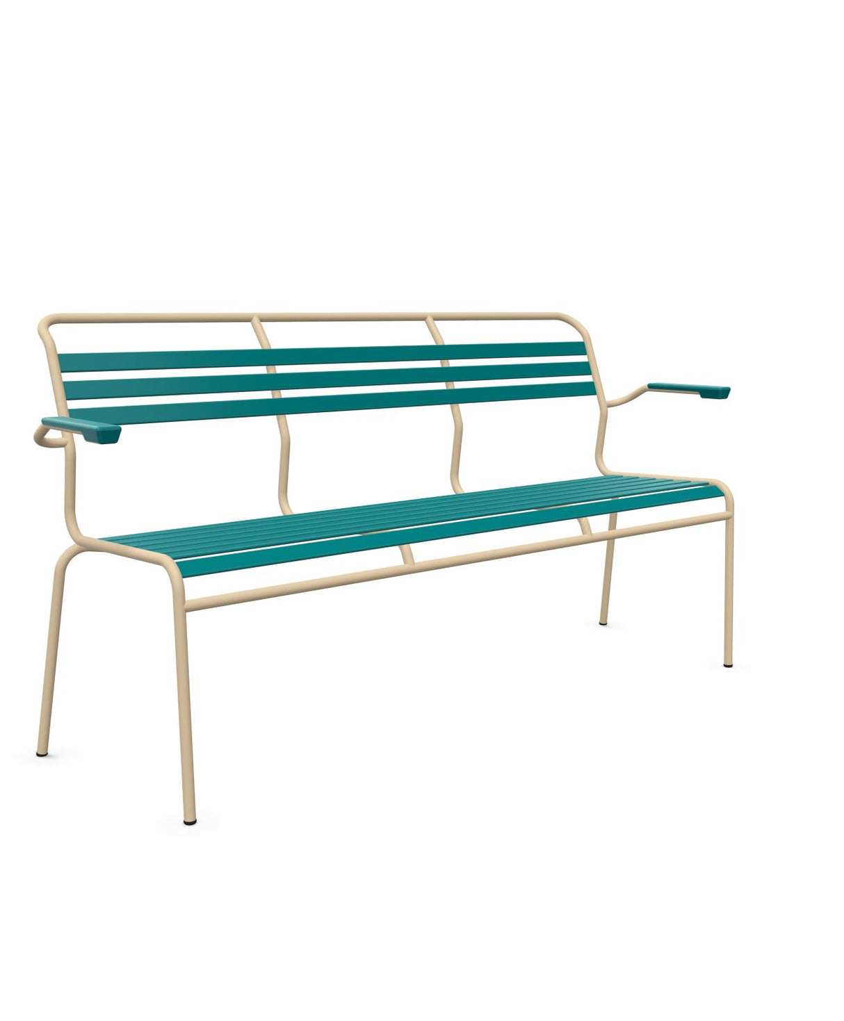 Schaffner Säntis Banc à lattes 3 places avec accoudoirs