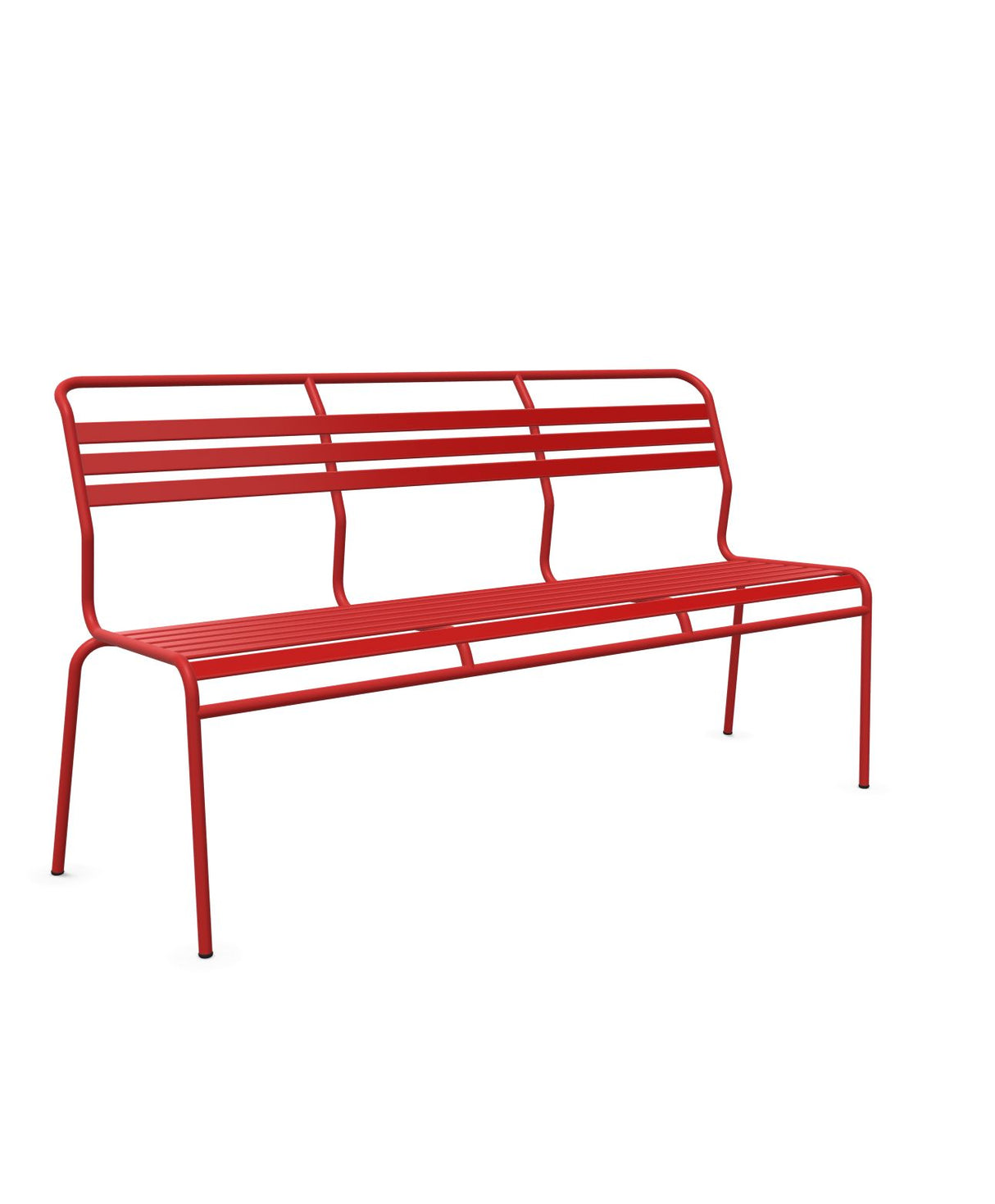 Schaffner Säntis Banc à lattes 3 places sans accoudoirs Rouge 30 Rouge 30