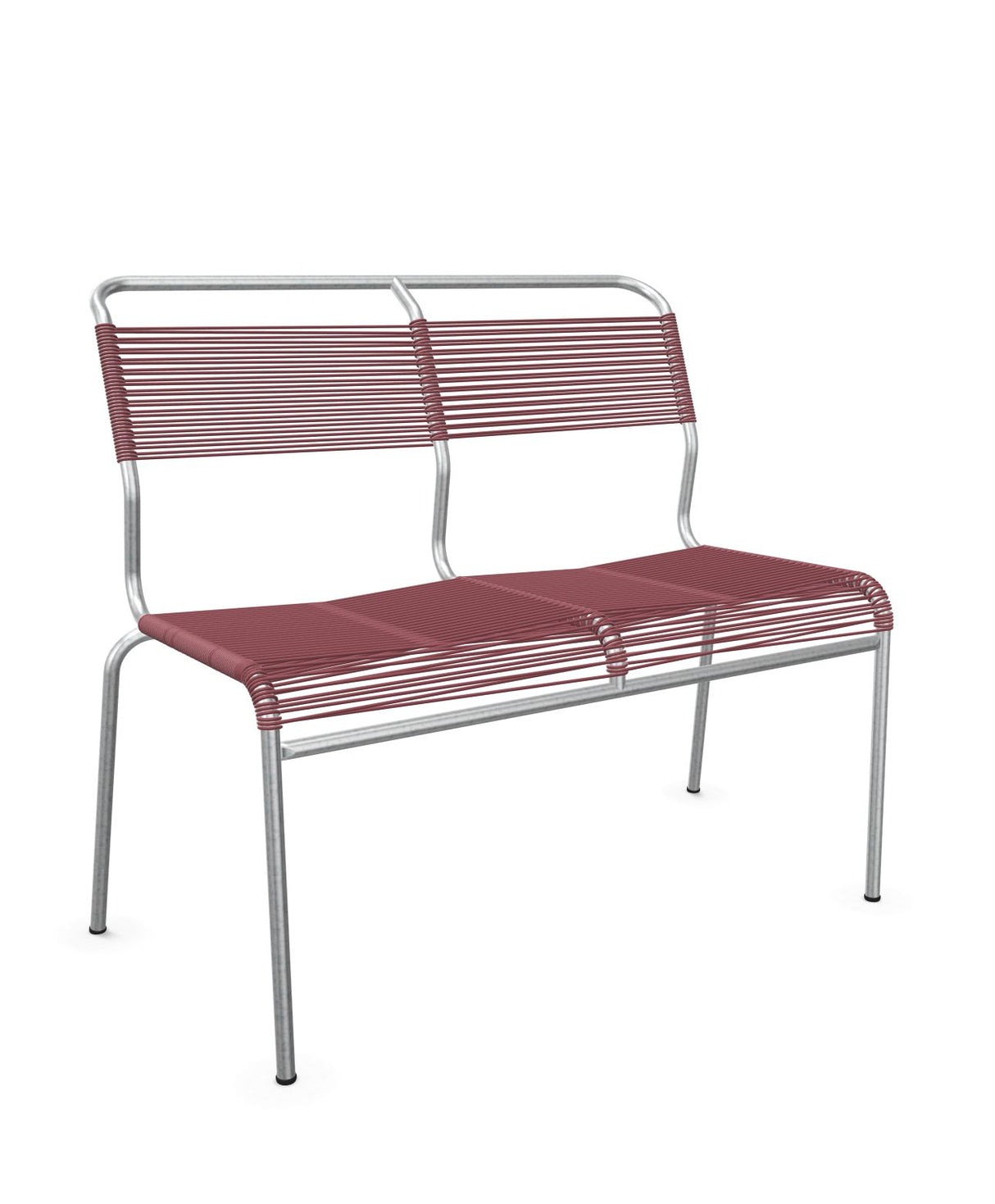 Schaffner Säntis Banc Spaghetti 2 places sans accoudoirs Bordeaux 38 Galvanisé à chaud 02