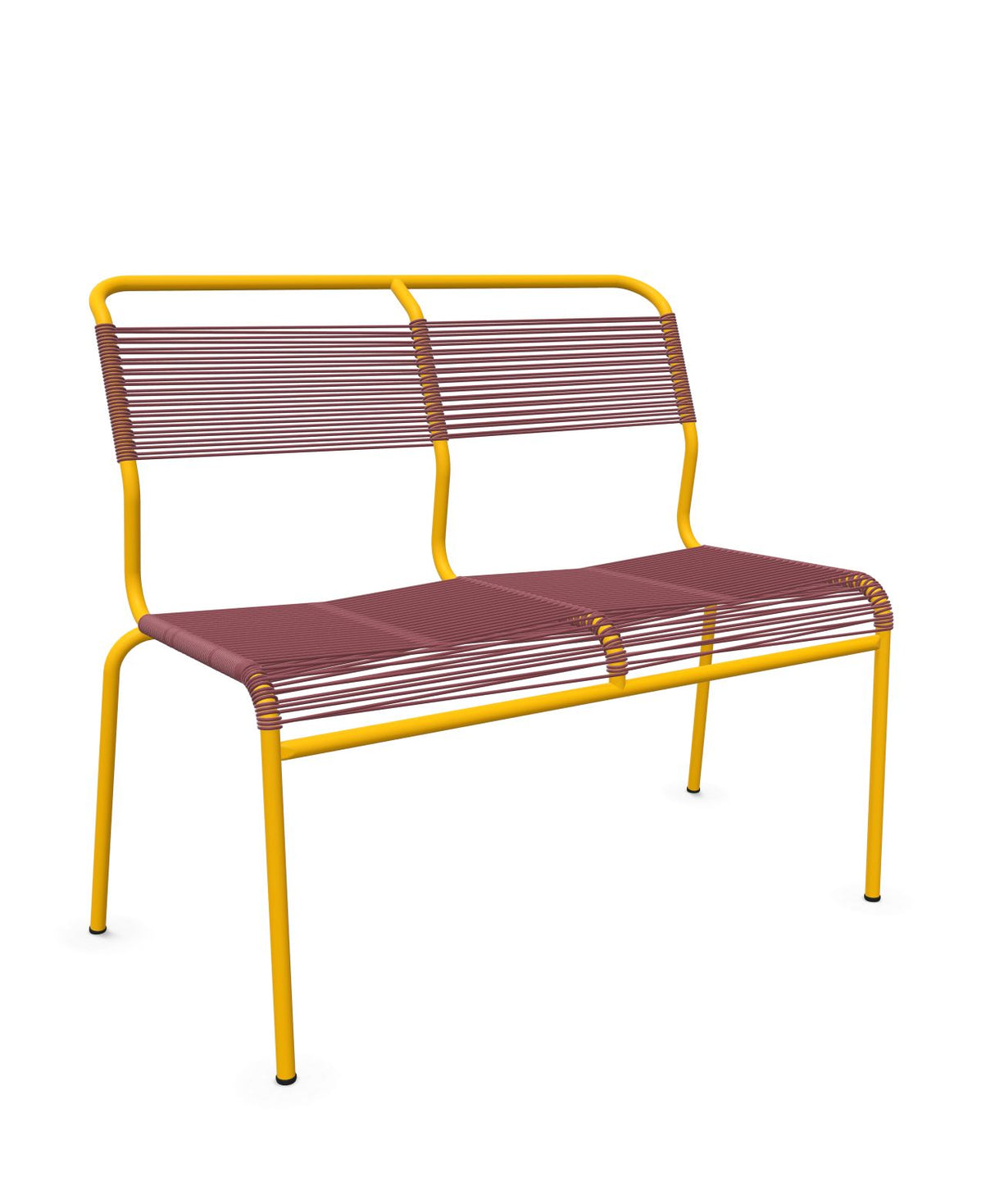 Schaffner Säntis Banc Spaghetti 2 places sans accoudoirs Bordeaux 38 Jaune 11
