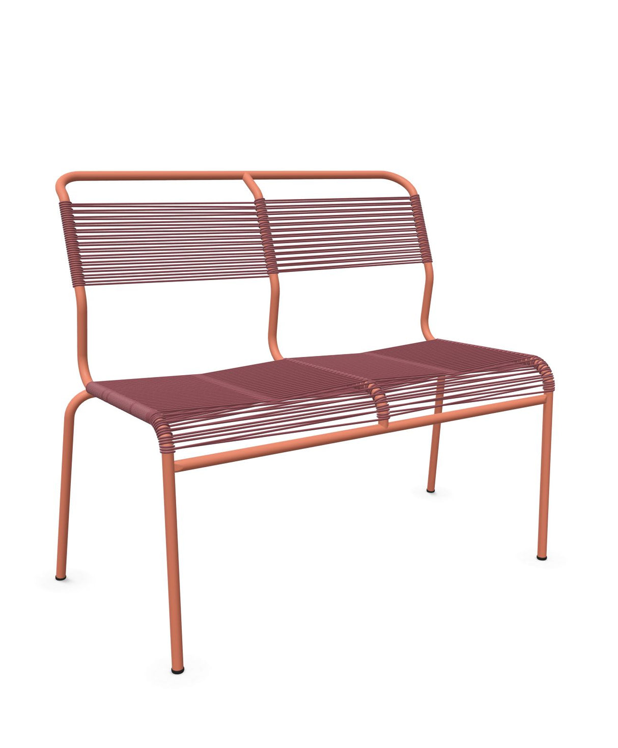 Schaffner Säntis Banc Spaghetti 2 places sans accoudoirs Bordeaux 38 Terracotta 84