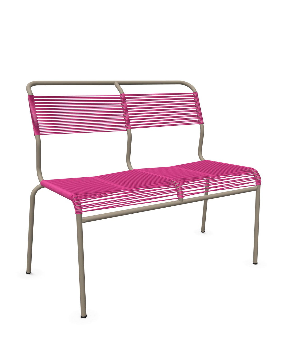 Schaffner Säntis Banc Spaghetti 2 places sans accoudoirs Rose 41 Champagne 85