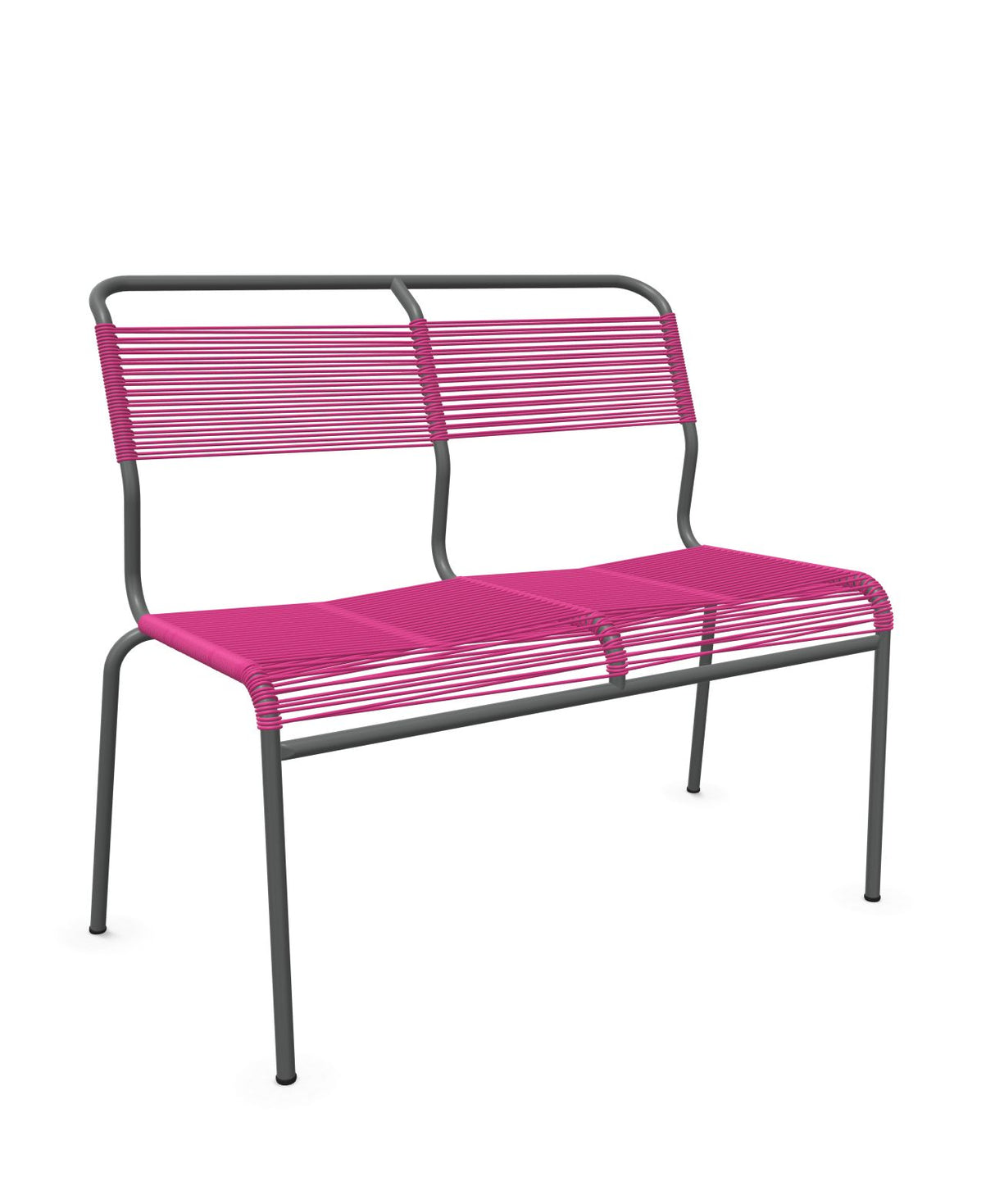 Schaffner Säntis Banc Spaghetti 2 places sans accoudoirs Rose 41 Graphite 73