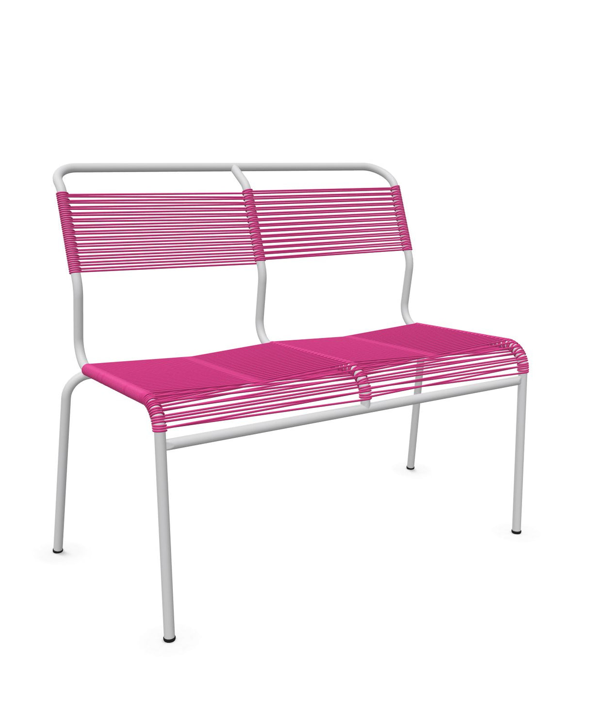 Schaffner Säntis Banc Spaghetti 2 places sans accoudoirs Rose 41 Gris Argent 78