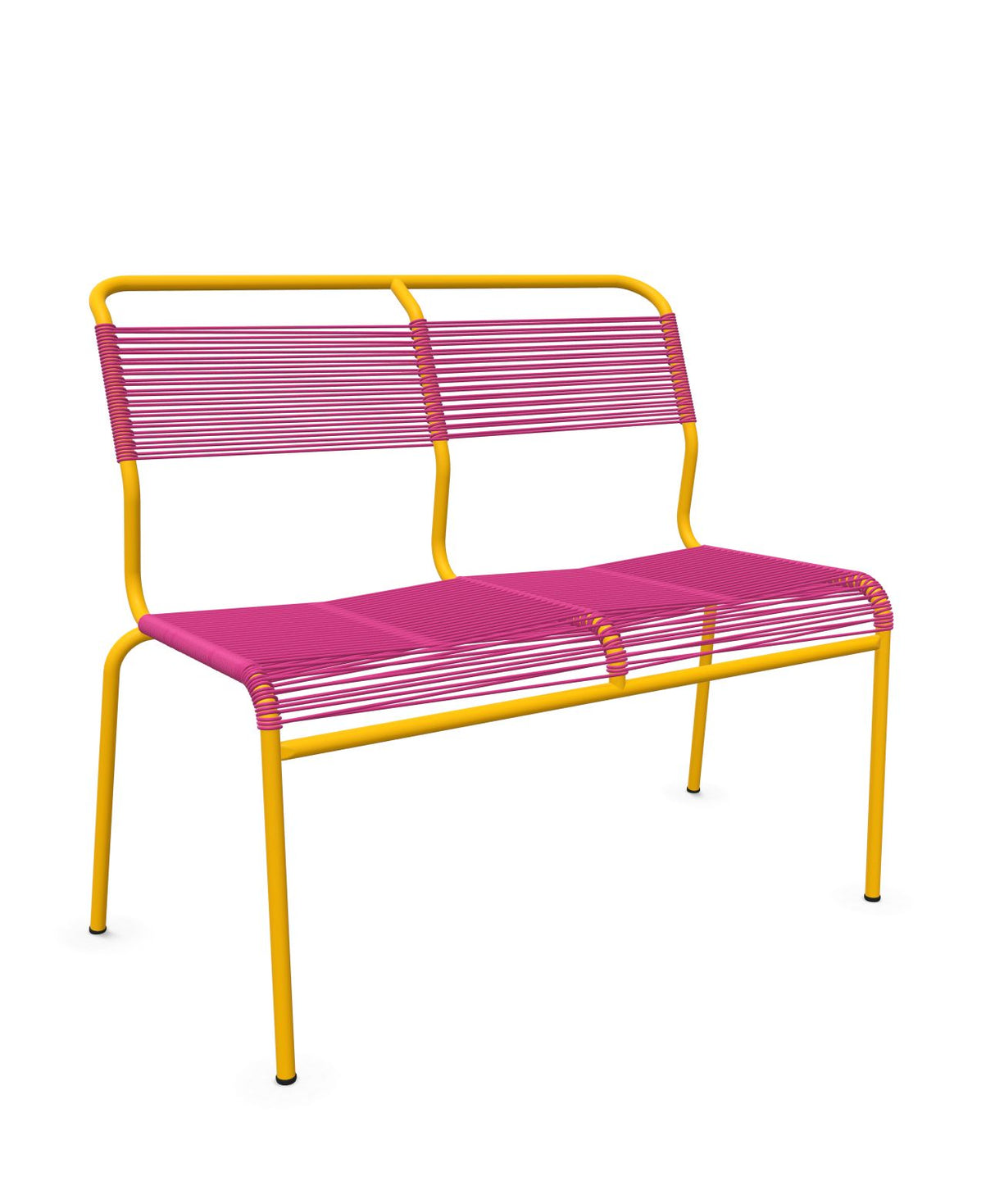 Schaffner Säntis Banc Spaghetti 2 places sans accoudoirs Rose 41 Jaune 11
