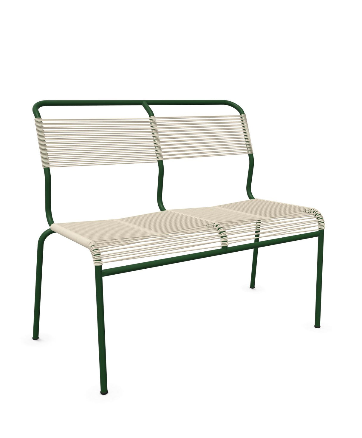 Schaffner Säntis Banc Spaghetti 2 places sans accoudoirs Sable Pastel 15 Vert Sapin 66