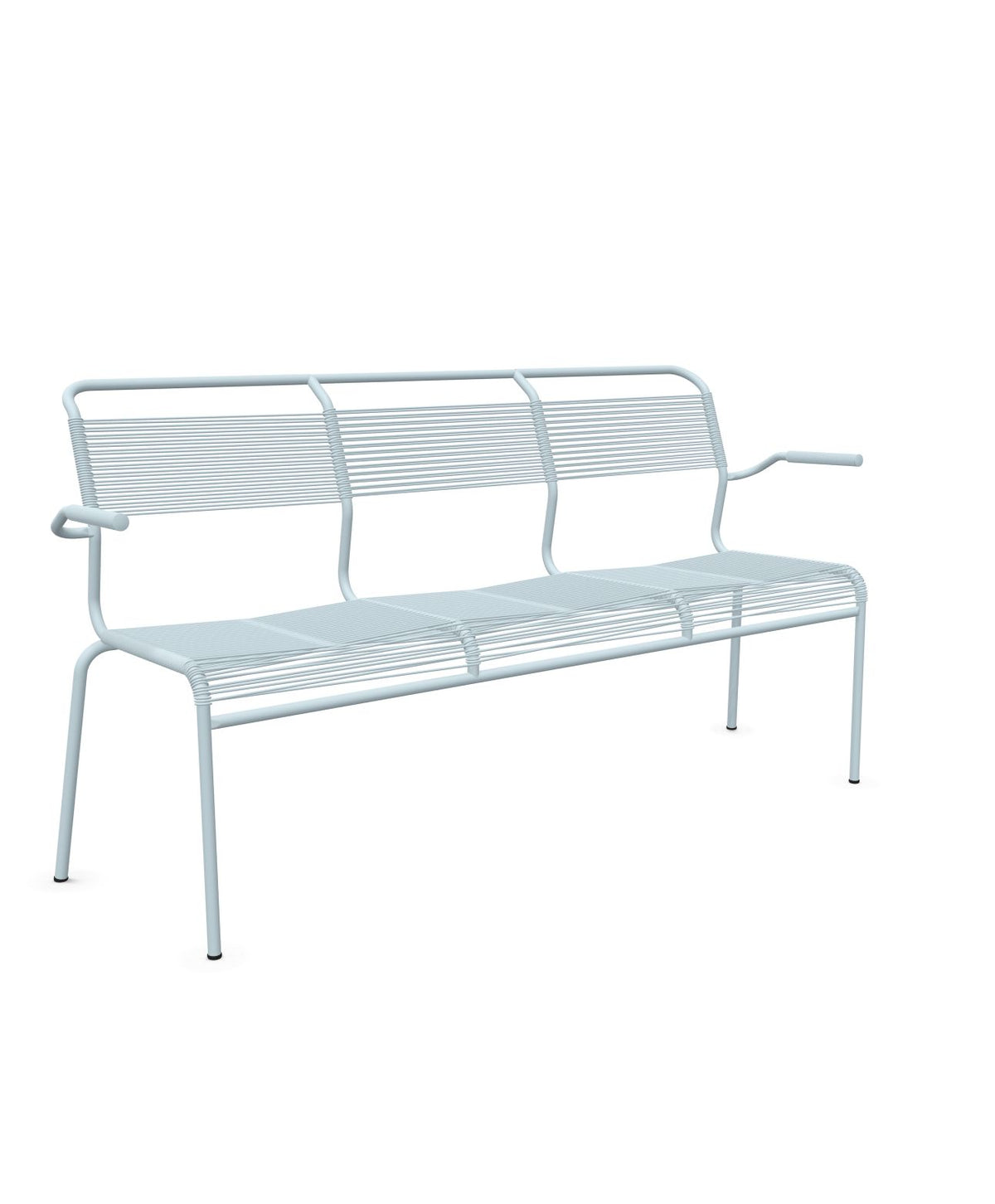 Schaffner Säntis Banc Spaghetti 3 places avec accoudoirs Bleu Pastel 51 Bleu Pastel 51