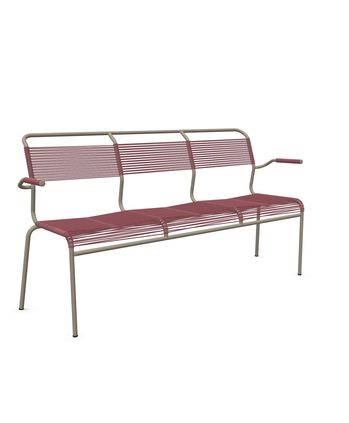 Schaffner Säntis Banc Spaghetti 3 places avec accoudoirs Bordeaux 38 Champagne 85