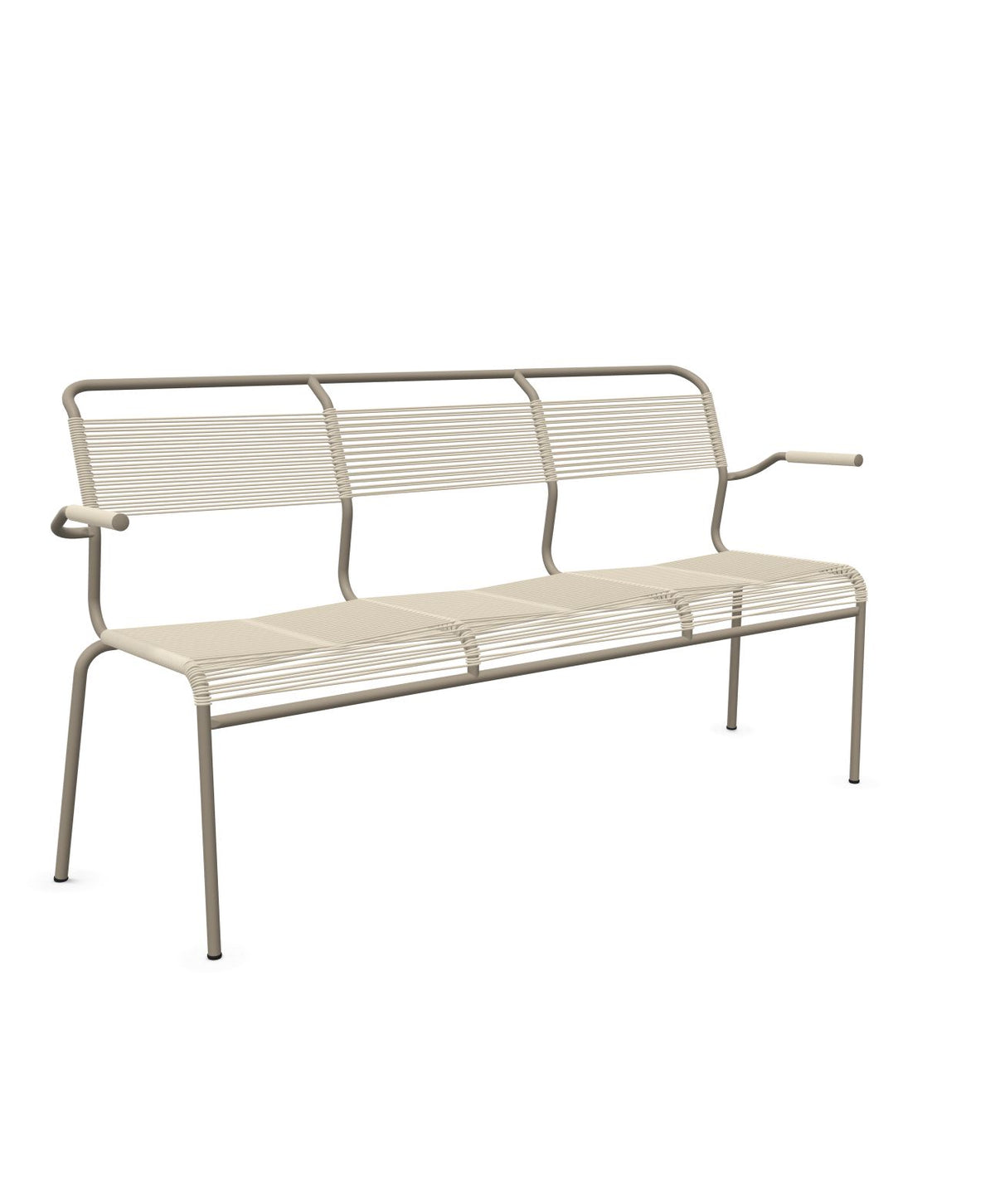 Schaffner Säntis Banc Spaghetti 3 places avec accoudoirs Sable Pastel 15 Champagne 85