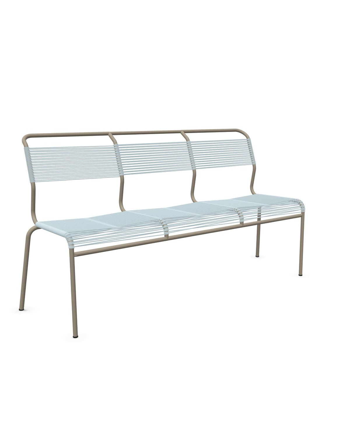 Schaffner Säntis Banc Spaghetti 3 places sans accoudoirs Bleu Pastel 51 Champagne 85