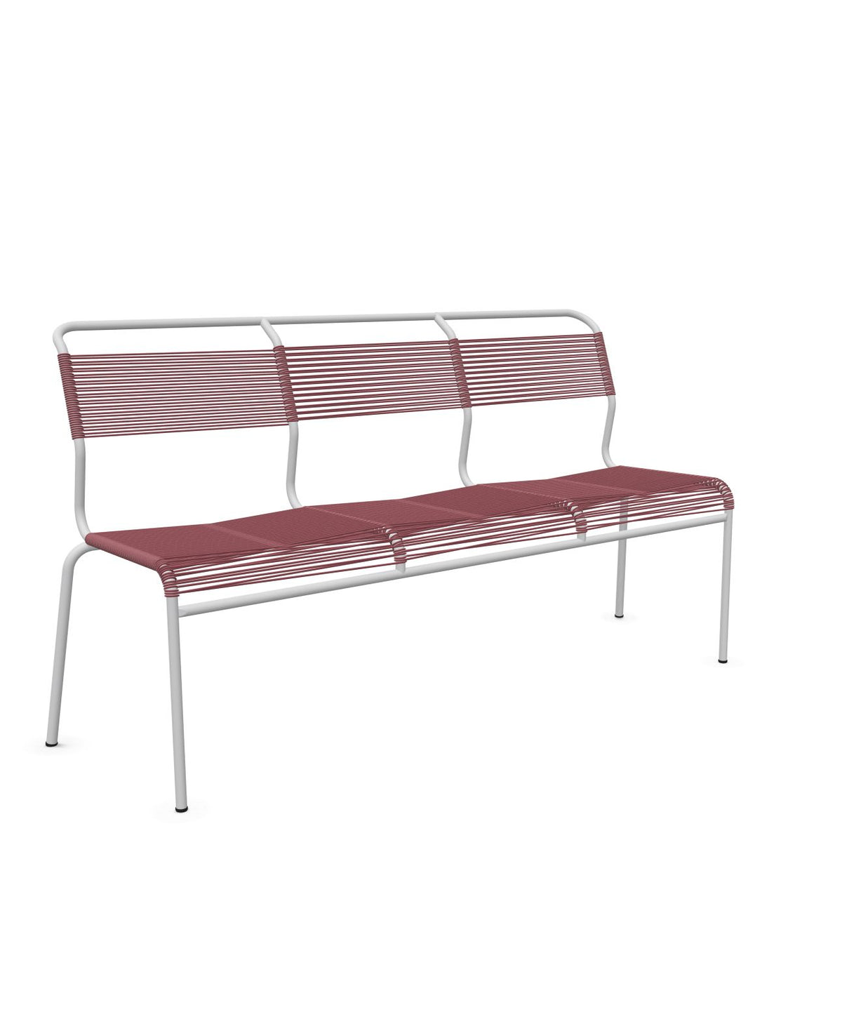 Schaffner Säntis Banc Spaghetti 3 places sans accoudoirs Bordeaux 38 Gris Argent 78