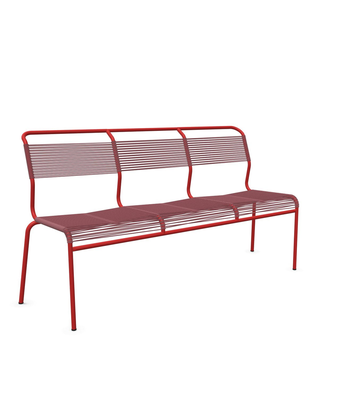 Schaffner Säntis Banc Spaghetti 3 places sans accoudoirs Bordeaux 38 Rouge 30