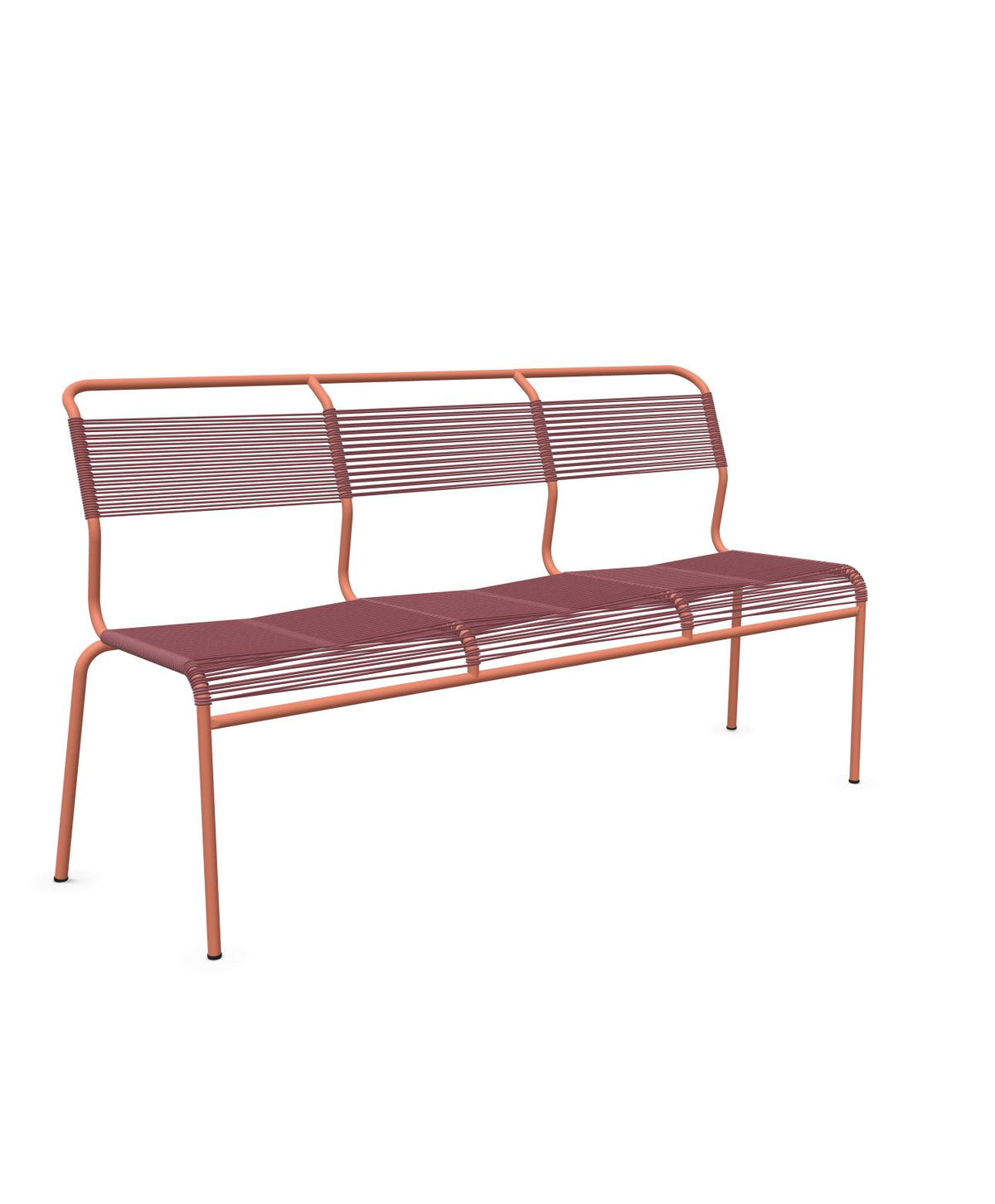 Schaffner Säntis Banc Spaghetti 3 places sans accoudoirs Bordeaux 38 Terracotta 84