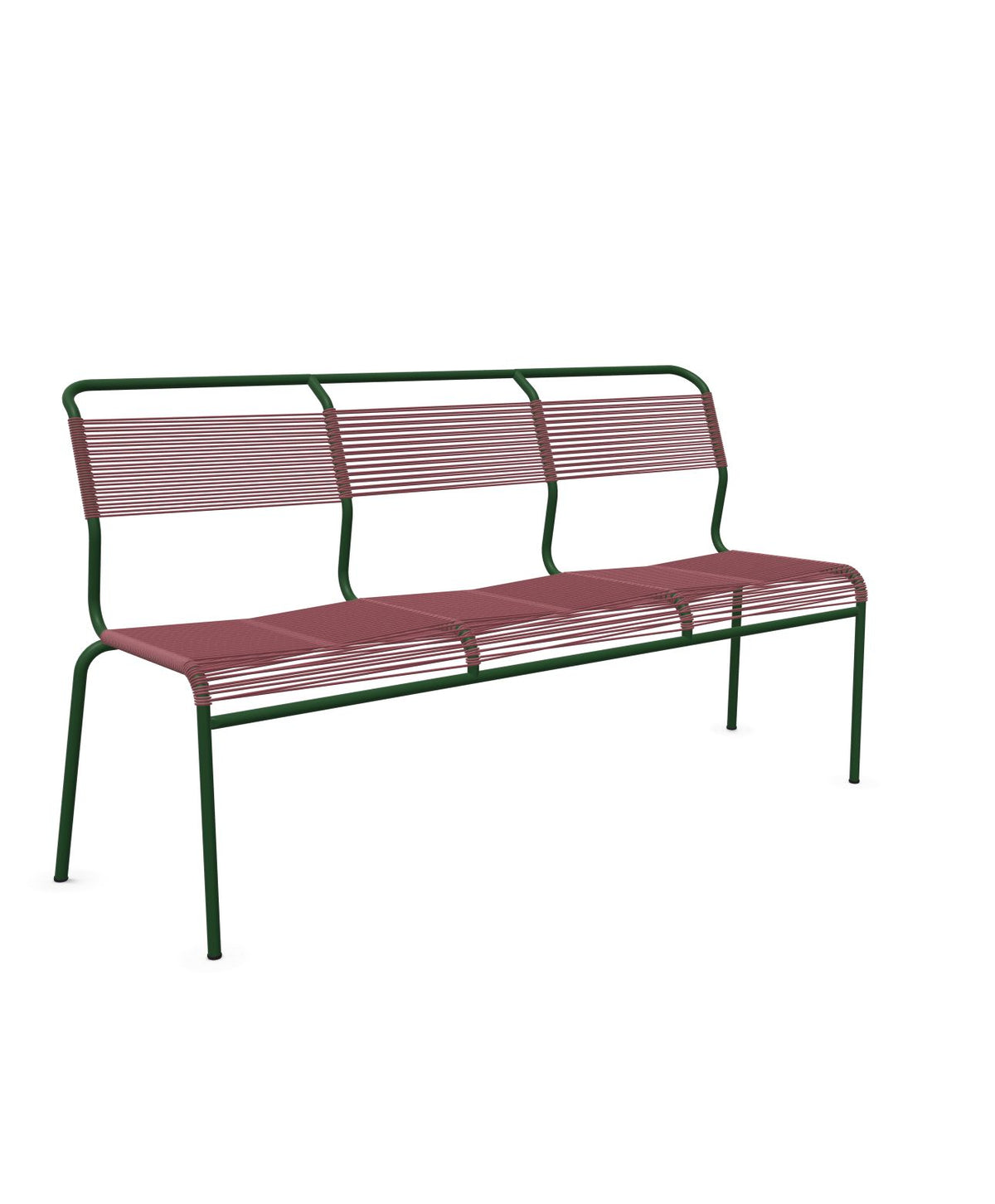 Schaffner Säntis Banc Spaghetti 3 places sans accoudoirs Bordeaux 38 Vert Sapin 66