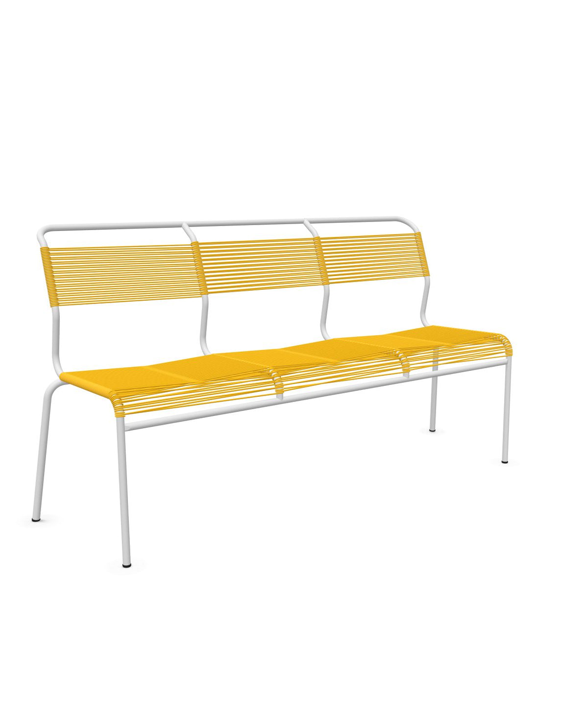 Schaffner Säntis Banc Spaghetti 3 places sans accoudoirs Jaune 11 Blanc 90