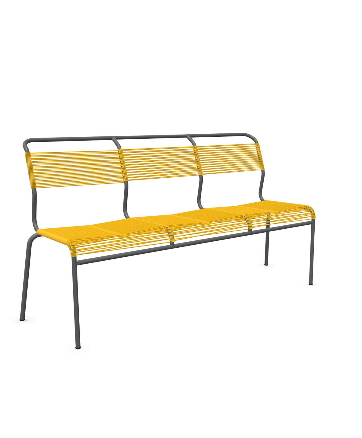 Schaffner Säntis Banc Spaghetti 3 places sans accoudoirs Jaune 11 Graphite 73