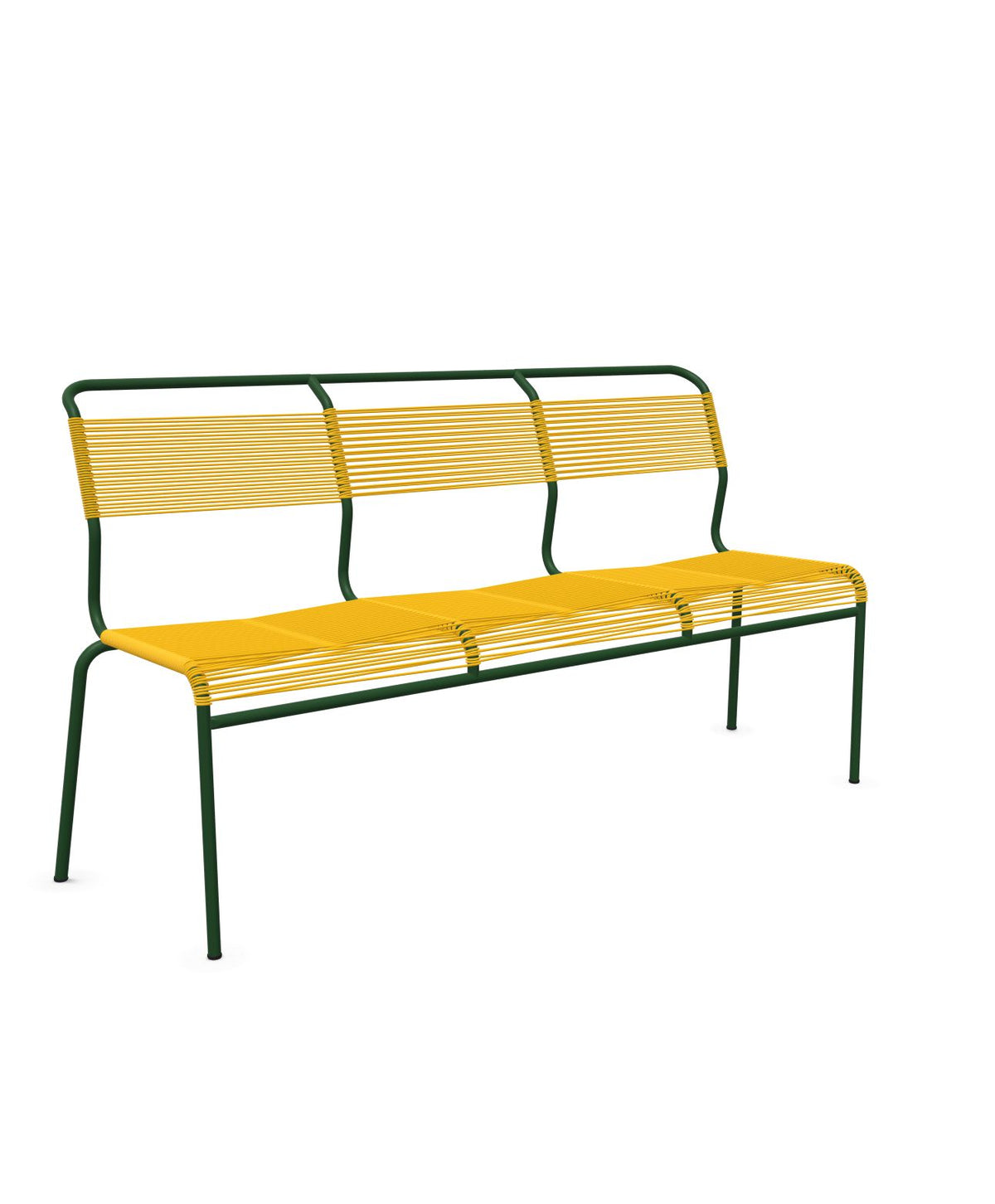 Schaffner Säntis Banc Spaghetti 3 places sans accoudoirs Jaune 11 Vert Sapin 66