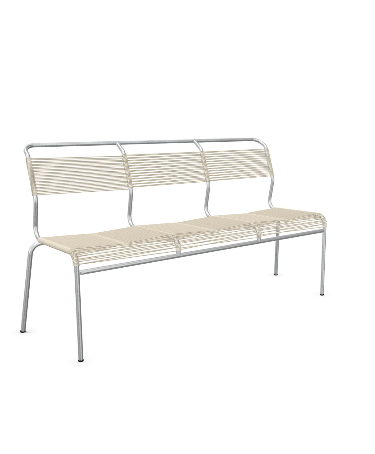 Schaffner Säntis Banc Spaghetti 3 places sans accoudoirs Sable Pastel 15 Galvanisé à chaud 02