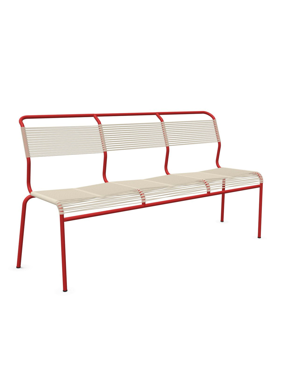 Schaffner Säntis Banc Spaghetti 3 places sans accoudoirs Sable Pastel 15 Rouge 30