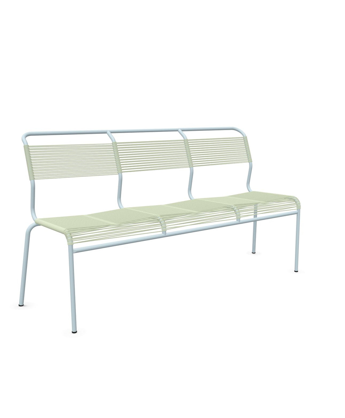 Schaffner Säntis Banc Spaghetti 3 places sans accoudoirs Vert Pastel 64 Bleu Pastel 51
