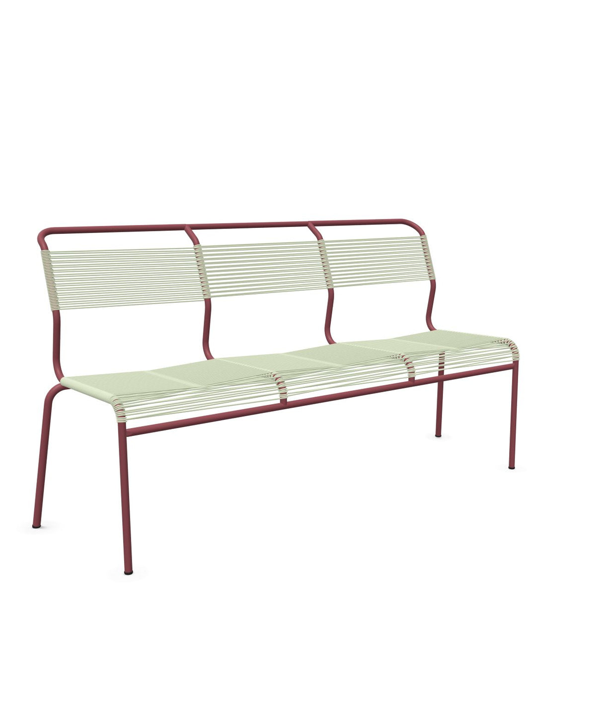 Schaffner Säntis Banc Spaghetti 3 places sans accoudoirs Vert Pastel 64 Bordeaux 38