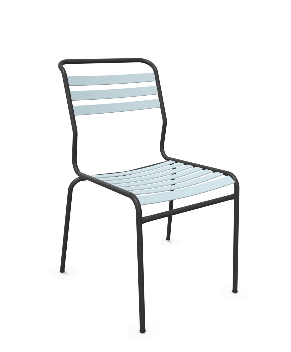 Schaffner Säntis Chaise à lattes Bleu Pastel 51 Anthracite 77