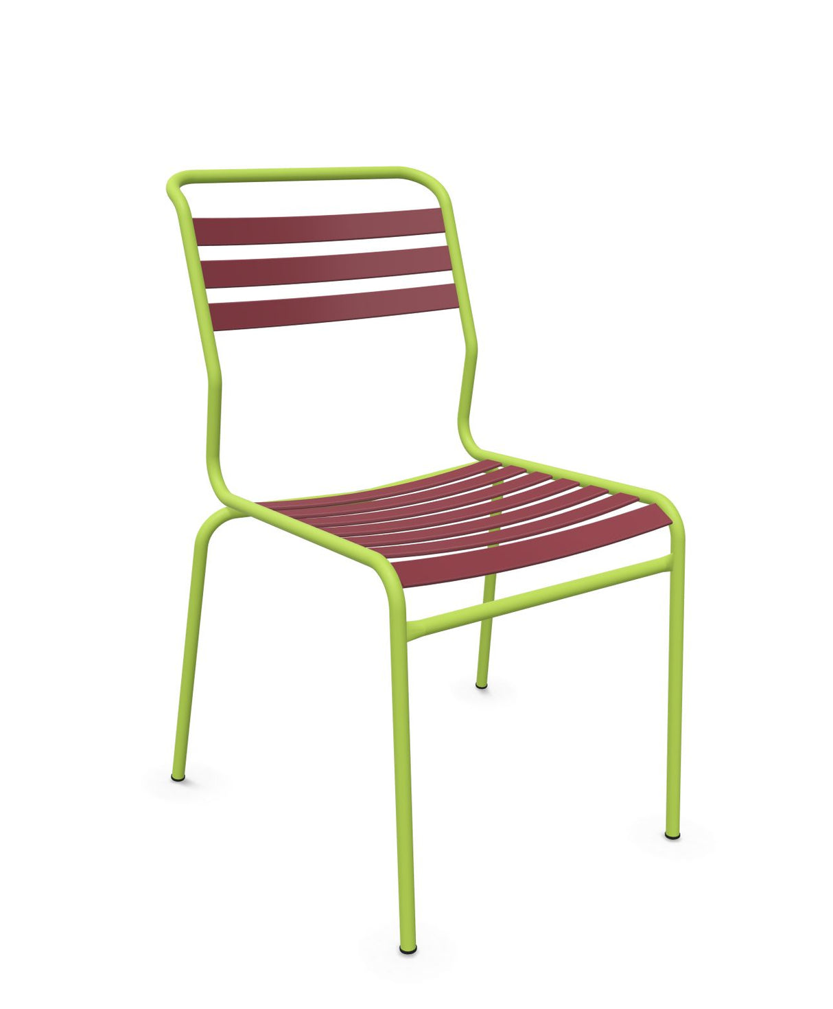 Schaffner Säntis Chaise à lattes Bordeaux 38 Vert Clair 63
