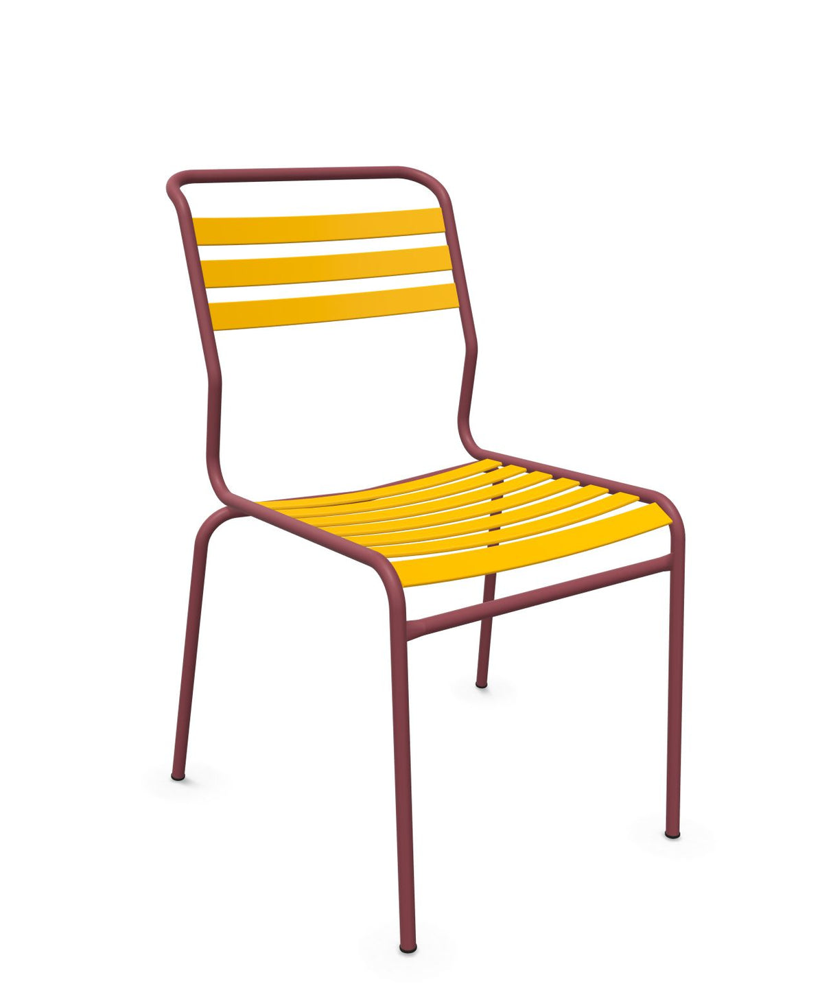 Schaffner Säntis Chaise à lattes Jaune 11 Bordeaux 38