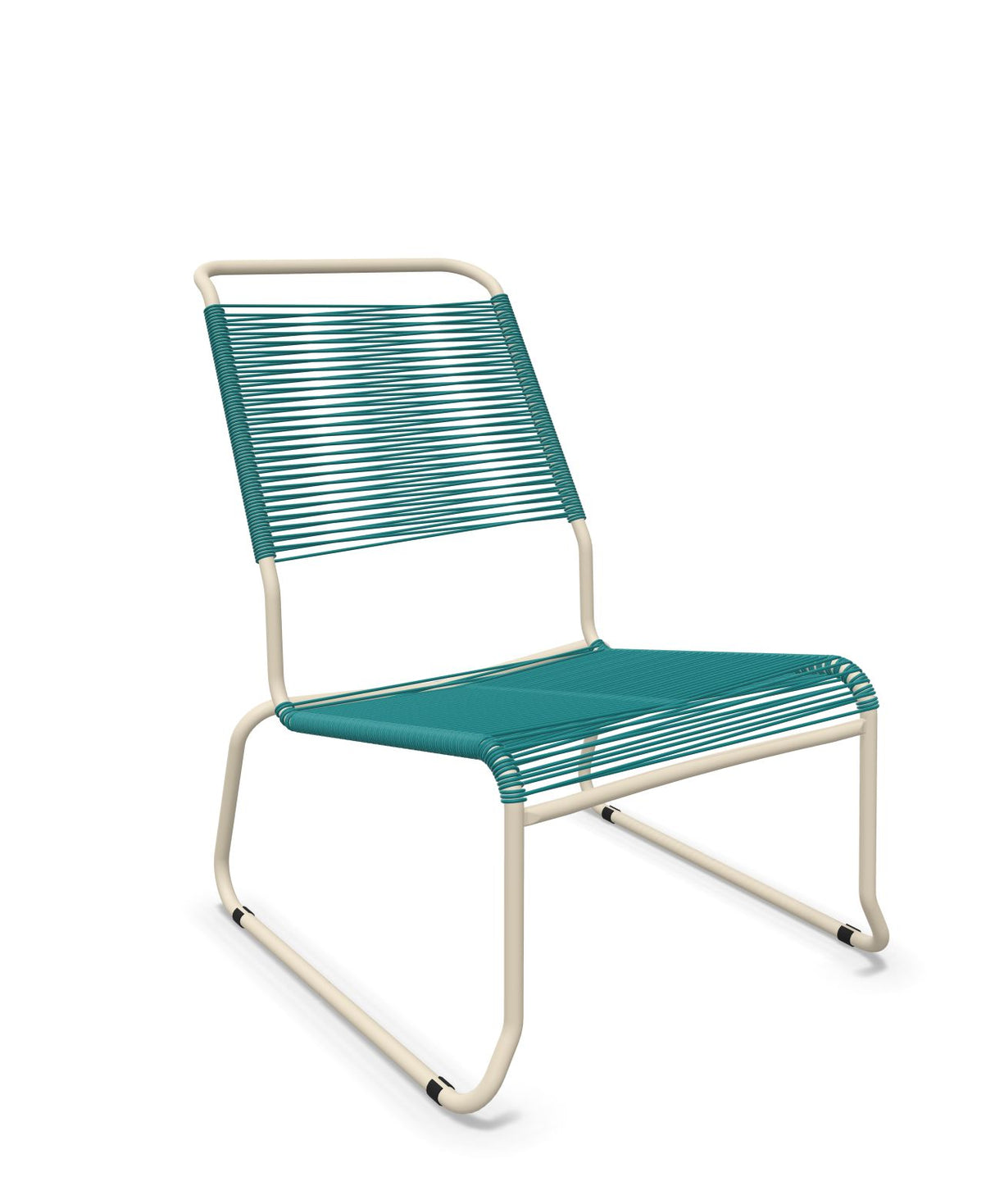 Schaffner Säntis Chaise basse Haut dossier luge Spaghetti Bleu Kali 56 Sable Pastel 15